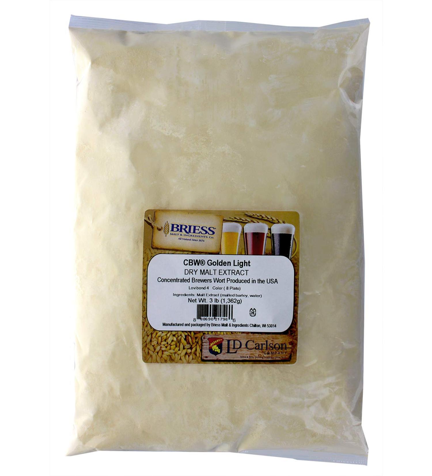 Briess-1E-HKKA-3YTM Light Dry Malt Extract 3lbs for Home Brewing,Beige