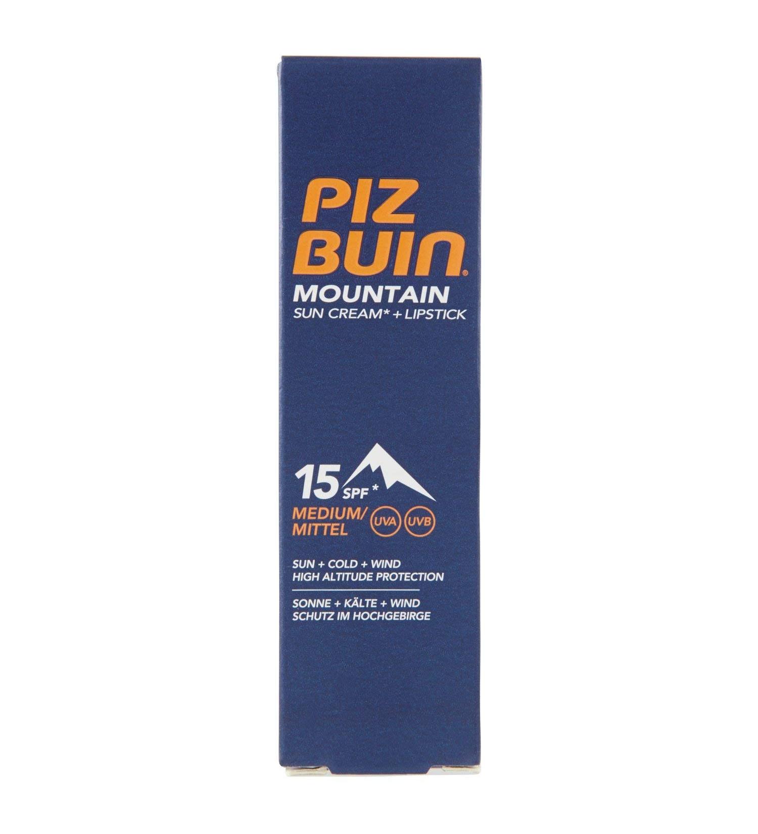  Piz Buin Piz Buin - Mountain Combi Sun Cream SPF 15 / Lip Balm - 20 ml - Pack of 2 - Buy Online on GoSupps.com