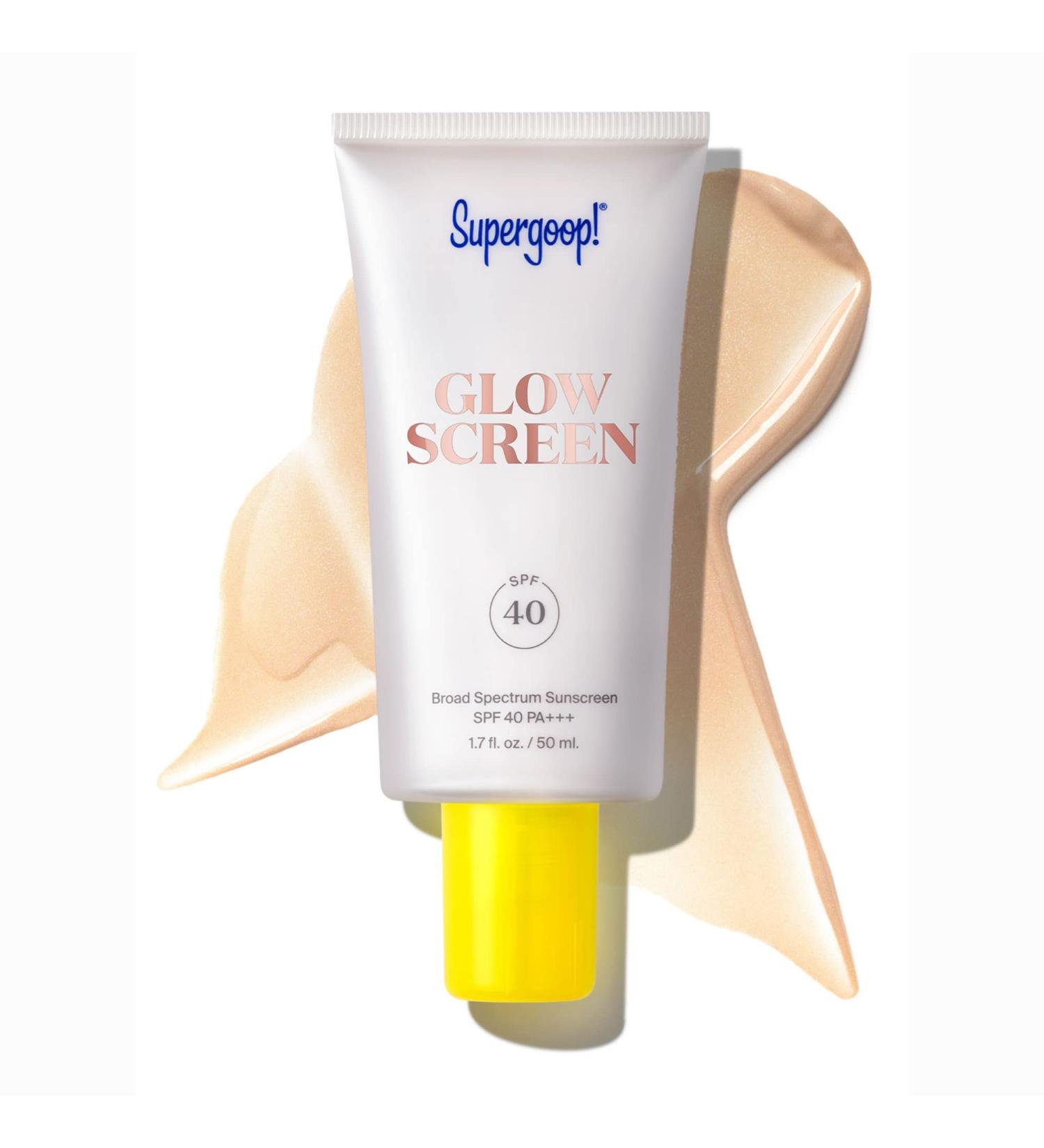 Super goop Glowscreen SPF 40 PA+++ 1.7 fl oz - Primer + Broad Spectrum Sunscreen with Hyaluronic Acid, Vitamin B5 & Niacinamide - Buy Online on GoSupps.com