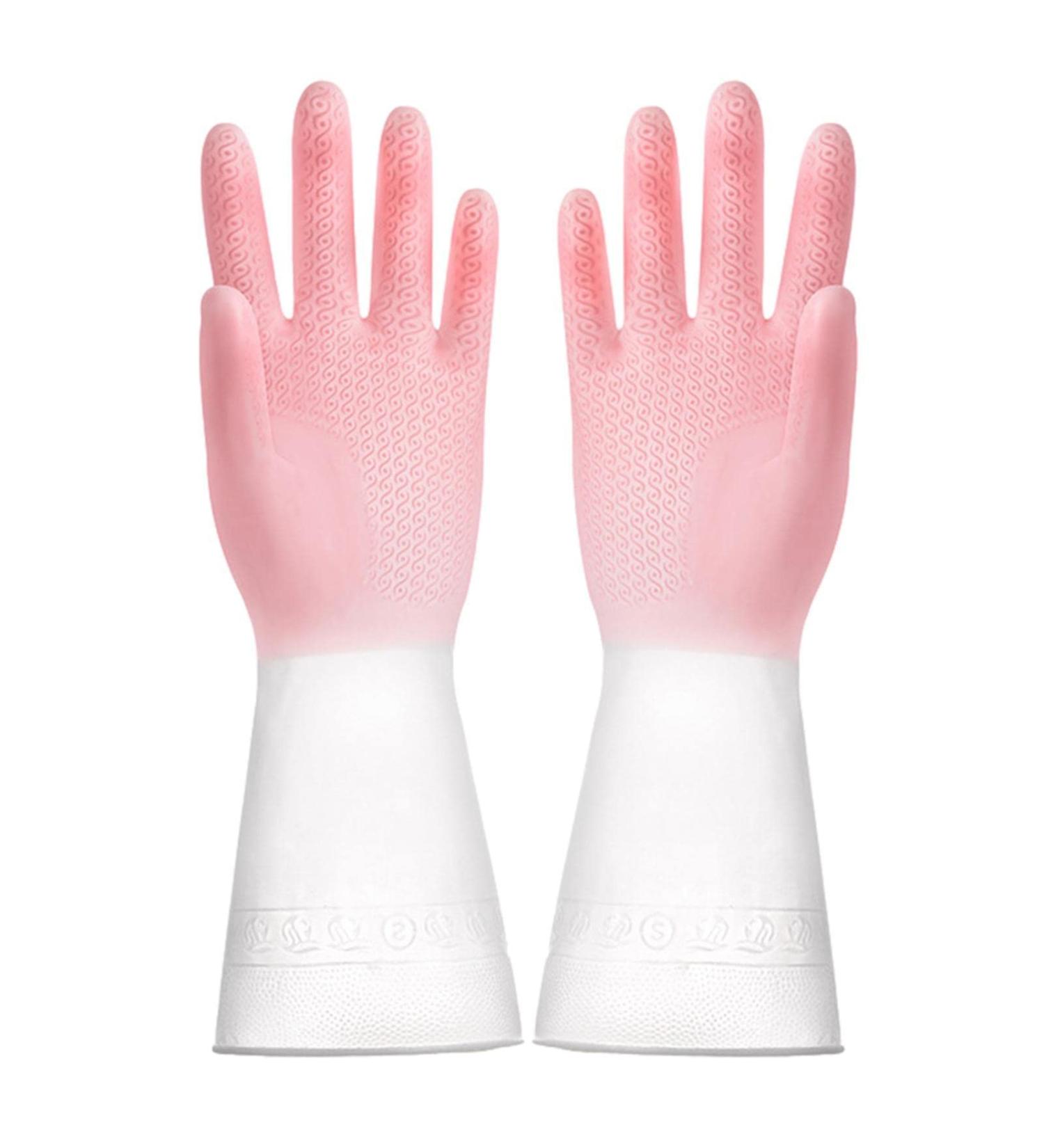 ROWCES Rubber Gloves - Rubber Kitchen Gloves Waterproof Rubber Dishwashing Gloves for Dishwashing Household Chores and Gardening - Buy Online on GoSupps.com