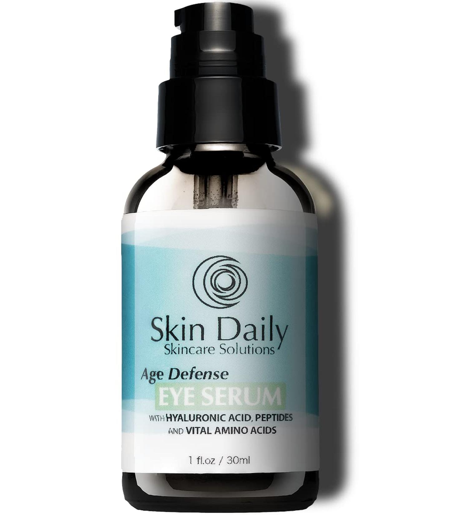 Skin Daily Dark Circle & Puffiness Eye Cream - 1oz Brightening Serum for Tired Eyes - Age Defense Treatment - Buy Online on GoSupps.com