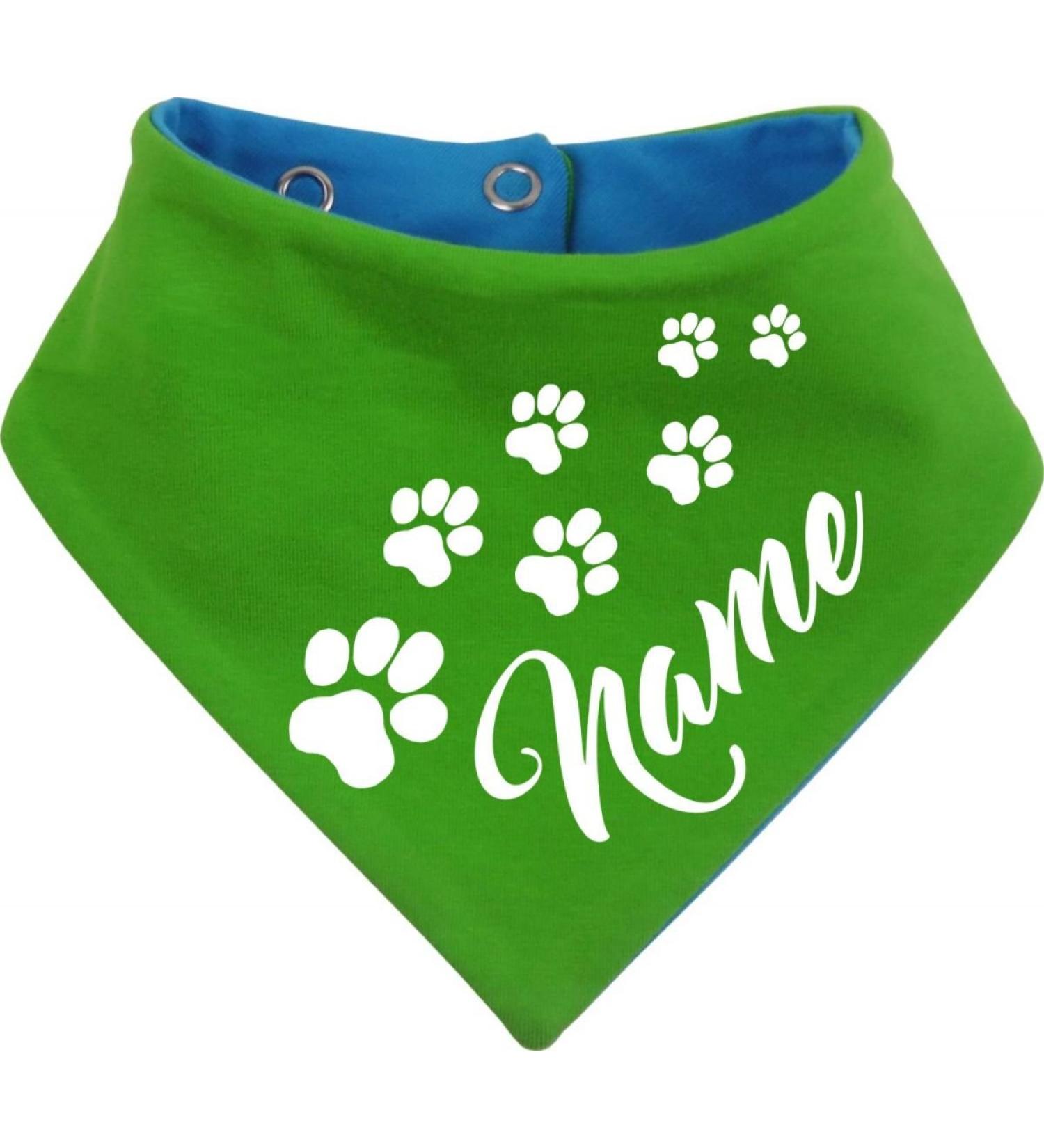 Custom Both-Sided Multicolor Dog Turning Cloth - Size 2 (Neck 31-35 cm) - Lime Green & Royal Blue - Buy Online on GoSupps.com