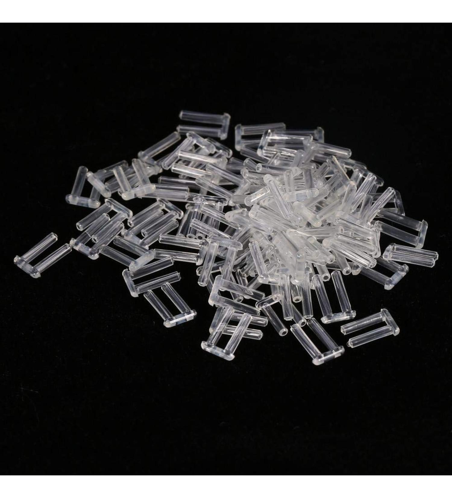 100 Pcs Plastic Compression Mounting Elements - Professional Lens Fastening Tool for Frameless Glasses Accessories (1.4x0.8x7.0mm) - International Shipping Available - Buy Online on GoSupps.com