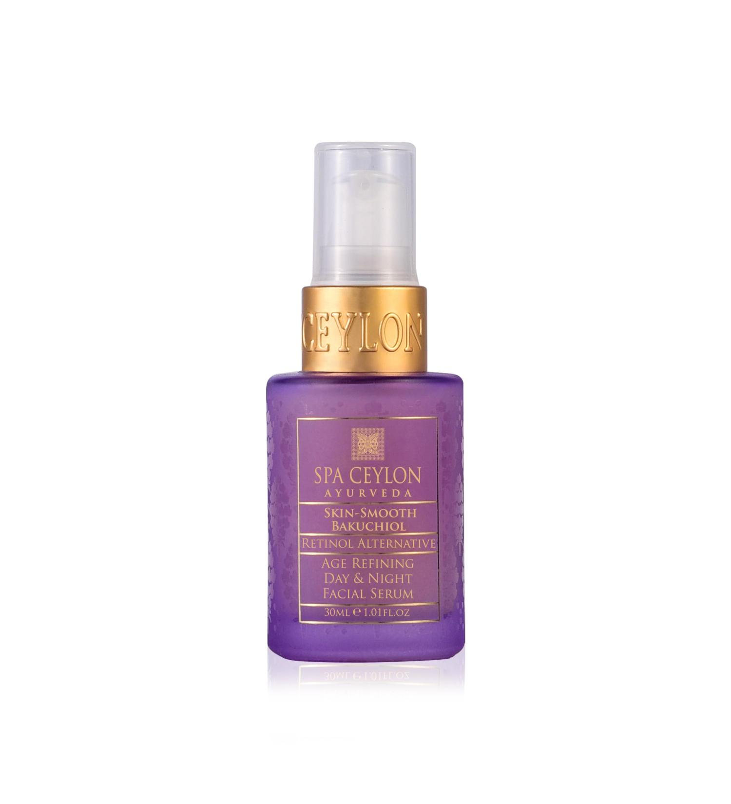 SPA CEYLON Bakuchiol Age Refining Serum - Retinol Alternative for Wrinkle Reduction & Skin Renewal | Day & Night Hydrating Serum with Hyaluronic Acid - Buy Online on GoSupps.com