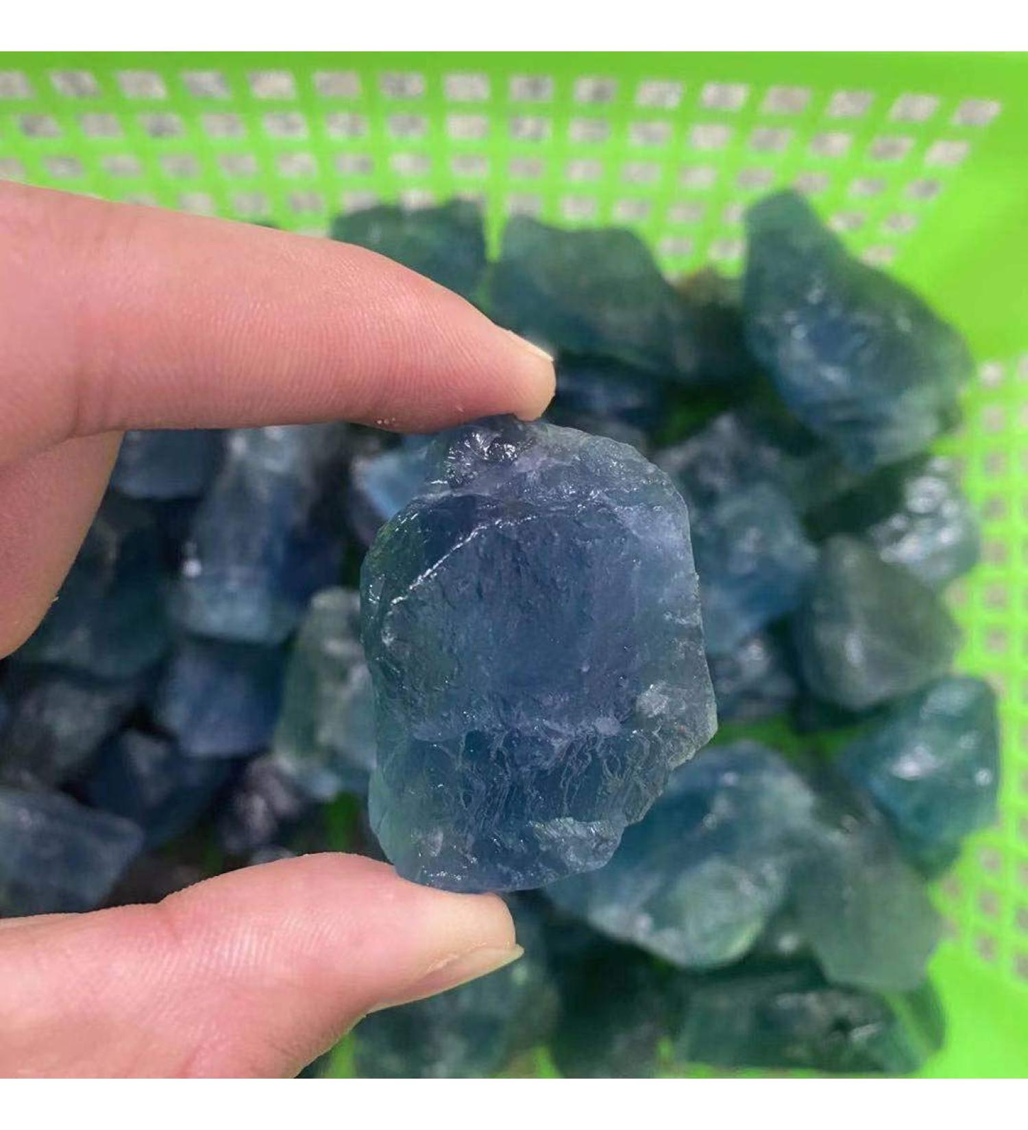 200g Natural Tumbled Rough Quartz Crystals Raw Crystals Blue Fluorite Stone Obelisk - Buy Online on GoSupps.com