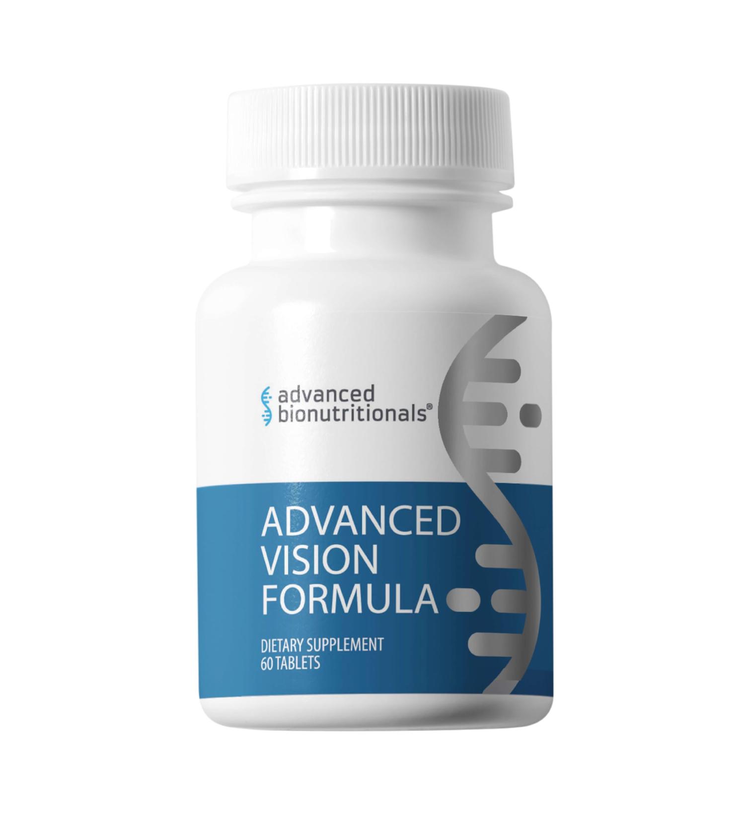 Advanced Bionutritionals Advanced Vision Formula Supplement, Healthy Vision, Eye Function Support, Eye Vitamins, Lutein, Zeaxanthin, Vitamin A, C, Zinc, Gluten Free, Dairy Free, Vegan (60 Tablets) - Buy Online on GoSupps.com