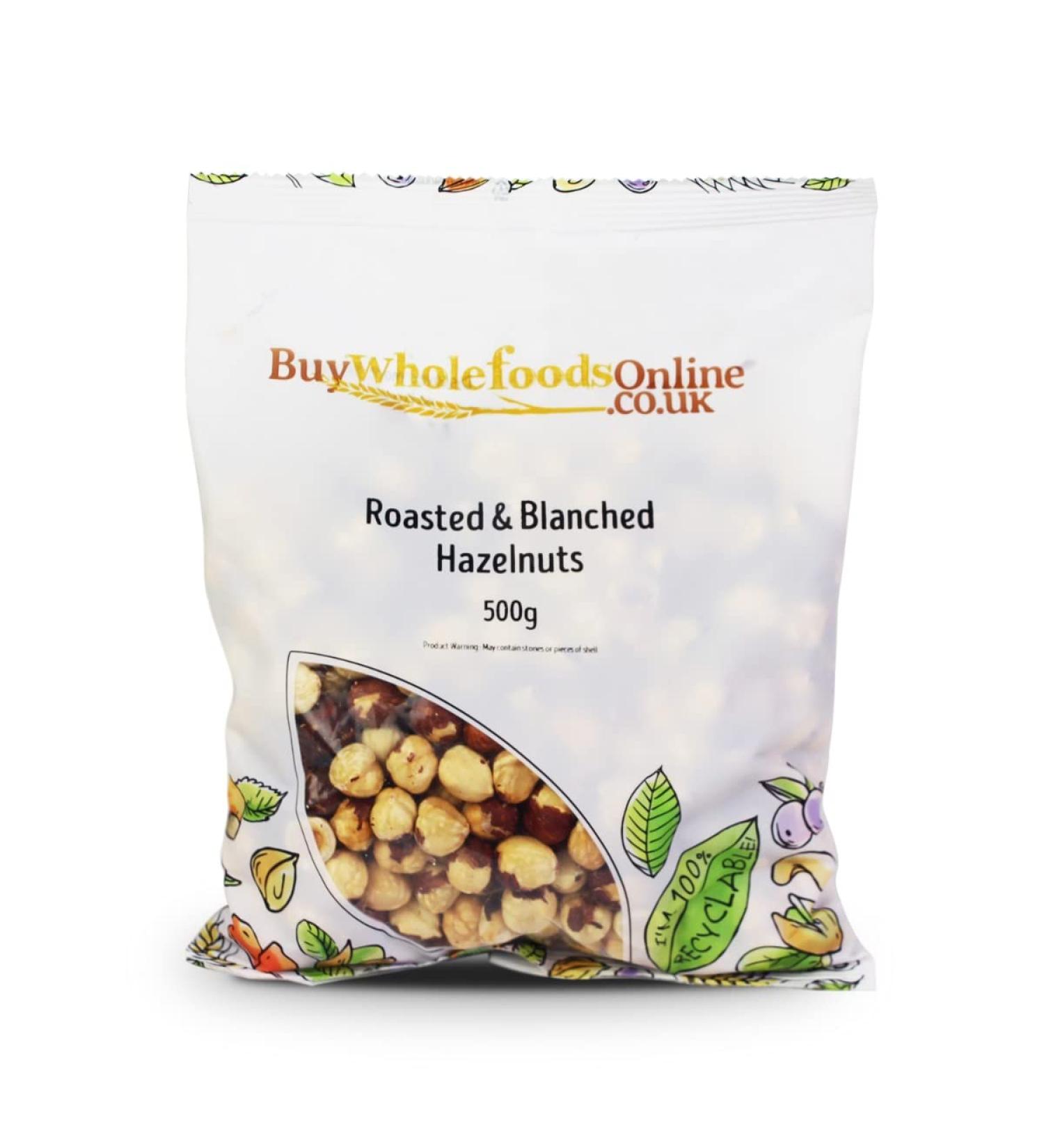 Hazelnuts Whole Roasted & Blanched 500g (BWFO) - Buy Online on GoSupps.com