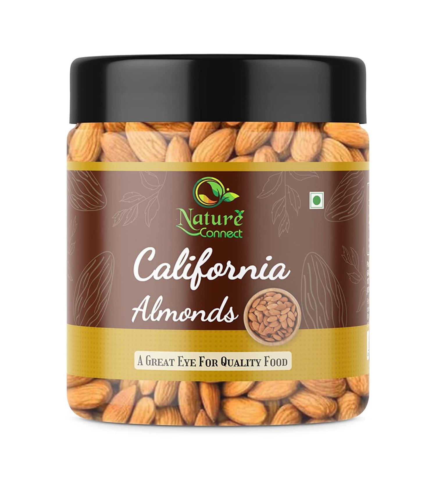 Nature Connect California Almond - 250 gms | California Badam Giri | American Almonds Dry Fruit Healthy Badam_Packing May Vary - Buy Online on GoSupps.com
