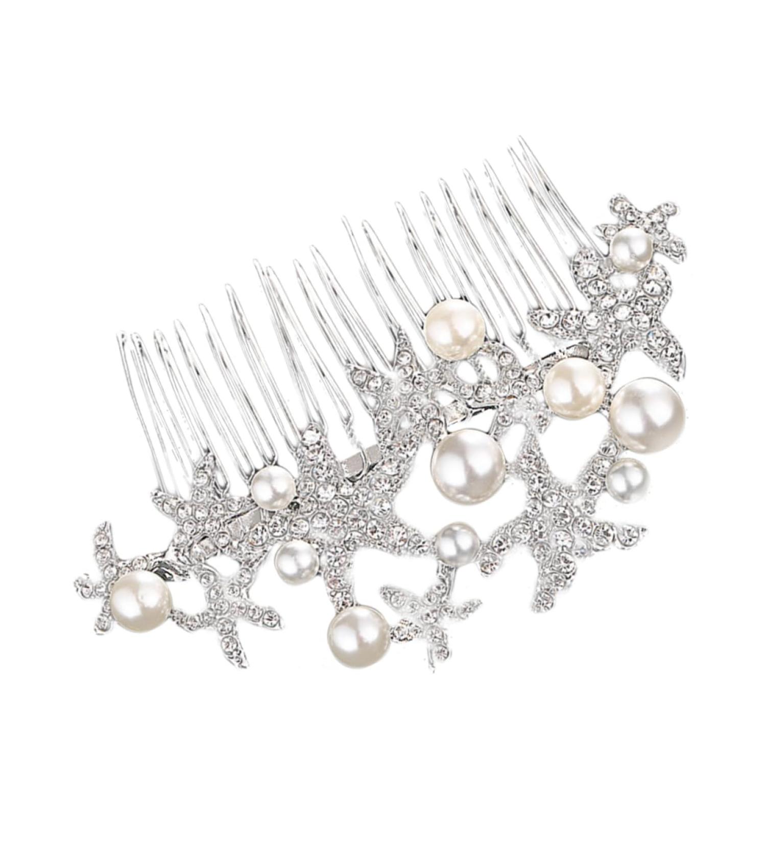 FRCOLOR Rhinestone Comb Hair Comb Rhinestone Hair Comb for Bridal rhinestone headpiece Bride Comb wedding headpiece for bride crystal ab rhinestones hair pearls Miss hair accessories alloy - Buy Online on GoSupps.com