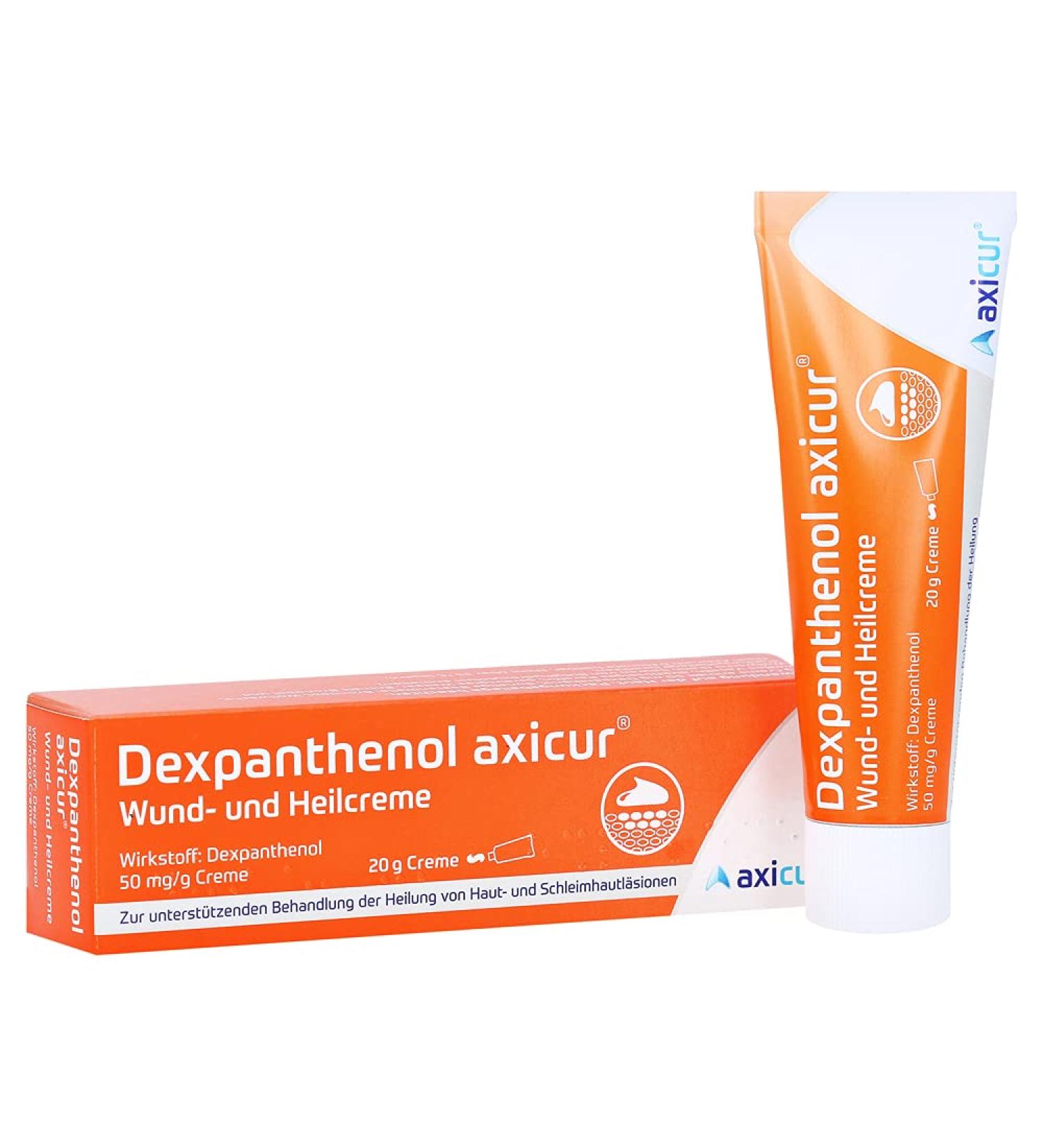 Dexpanthenol Axicur Healing Cream for Dry & Cracked Skin 20g - Moisturizing Treatment - Buy Online on GoSupps.com
