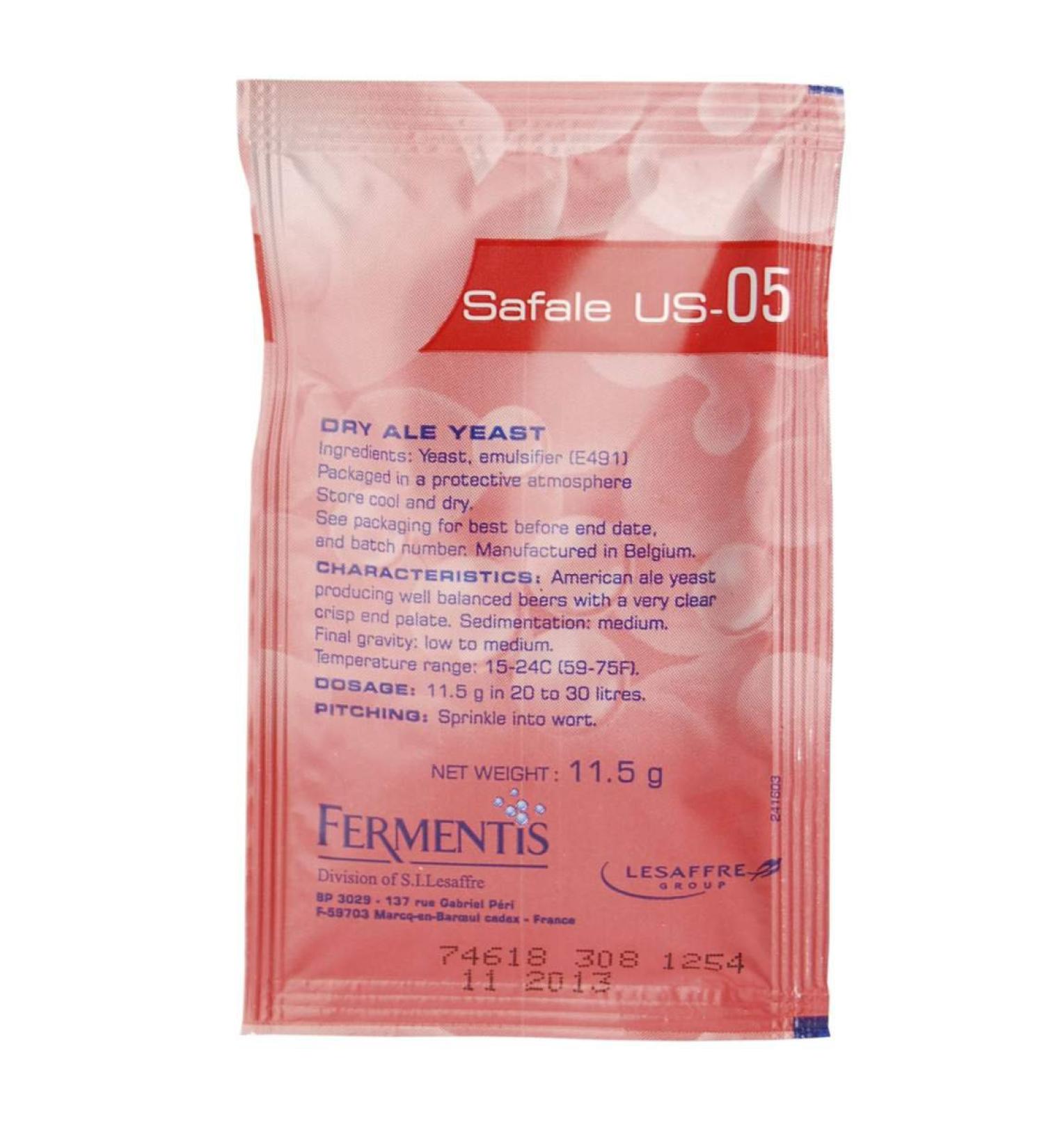 10x Fermentis Safale US-05 11.5g top-fermenting brewer's yeast dry yeast