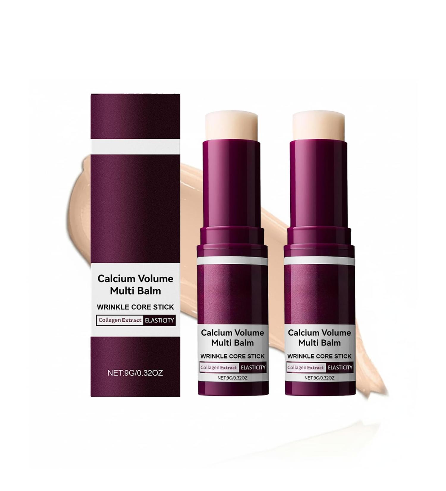 Losyslnt Calcium Multi Balm Stick | Calcium Volume Multi Balm | Hydrating & Firming Formula for Face Eyes and Neck | Moisturizing Stick for a Smoother Youthful Look | 9g*2 - Buy Online on GoSupps.com