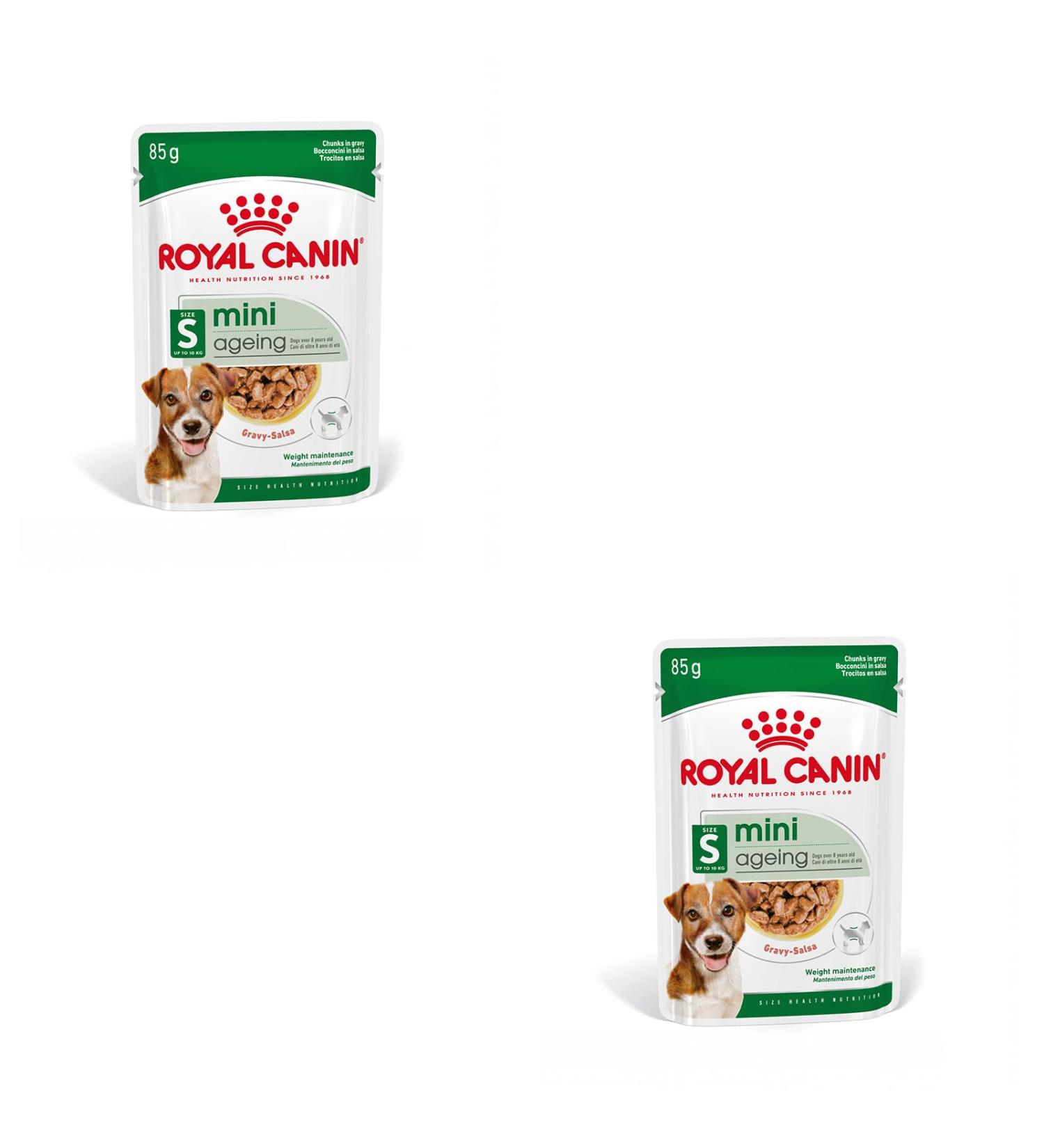 ROYAL CANIN Mini Ageing 12+ | Double Pack | 2 x 12 x 85 g | Complete Food for Senior Small Breed Dogs | Can Help Support Kidney Health in Dogs | in Gravy - Buy Online on GoSupps.com