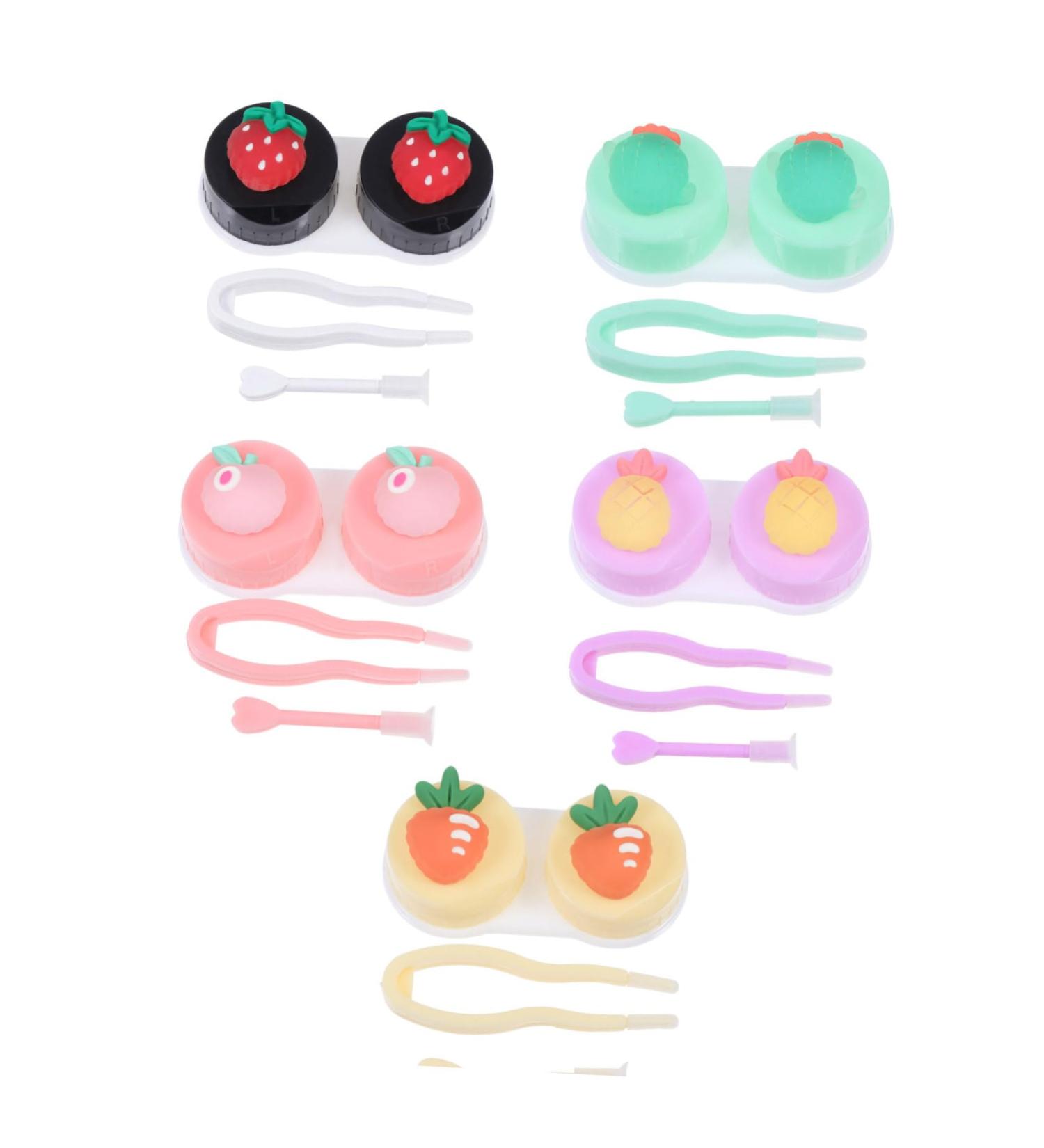 Homsfou 5-Section Travel Contact Lens Container | Cosmetic Lens Case for Easy Lens Care & Trips - Buy Online on GoSupps.com