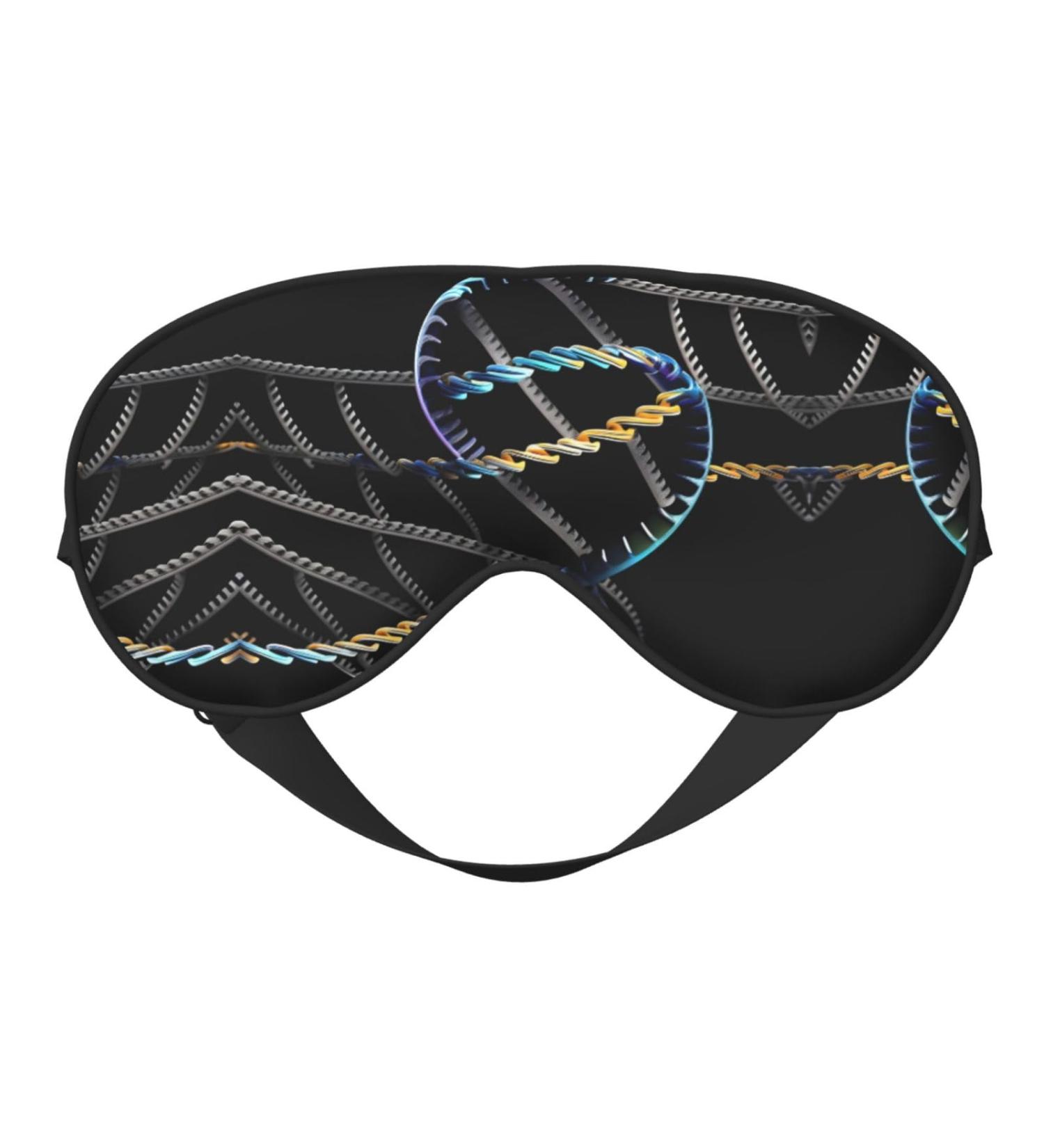SSIMOO DNA Chain Soft Sleep Eye Mask - Breathable Female Eye Patch for Travel & Relaxation - Black - Buy Online on GoSupps.com