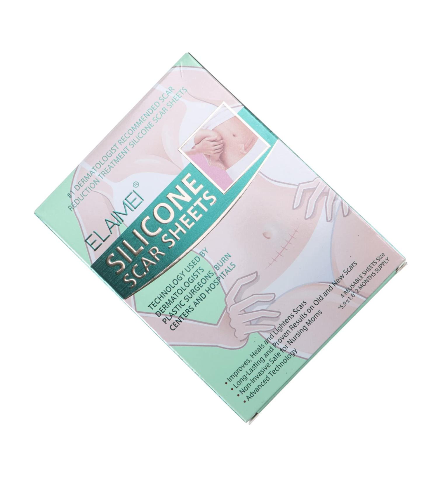 4pcs Silicone Scar Tape for Softening and Flattening Caesarean Scars - Bath-Friendly Scar Patches - Buy Online on GoSupps.com