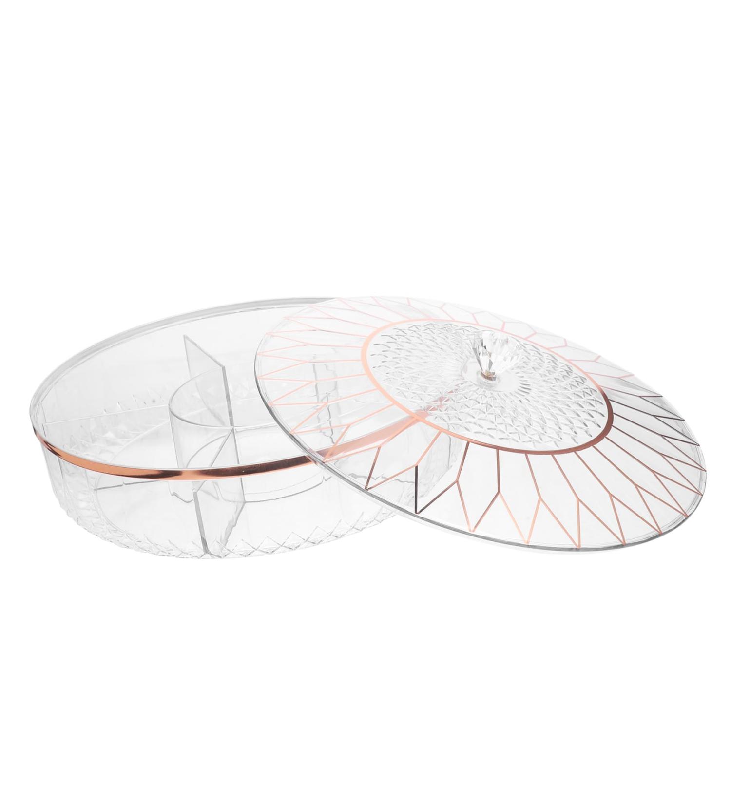 PRETYZOOM Dessert Plate Candy Box Food Tray Veggie Tray Snack Platter Divided Serving Dish Desktop to Rotate Potato Chips - Buy Online on GoSupps.com