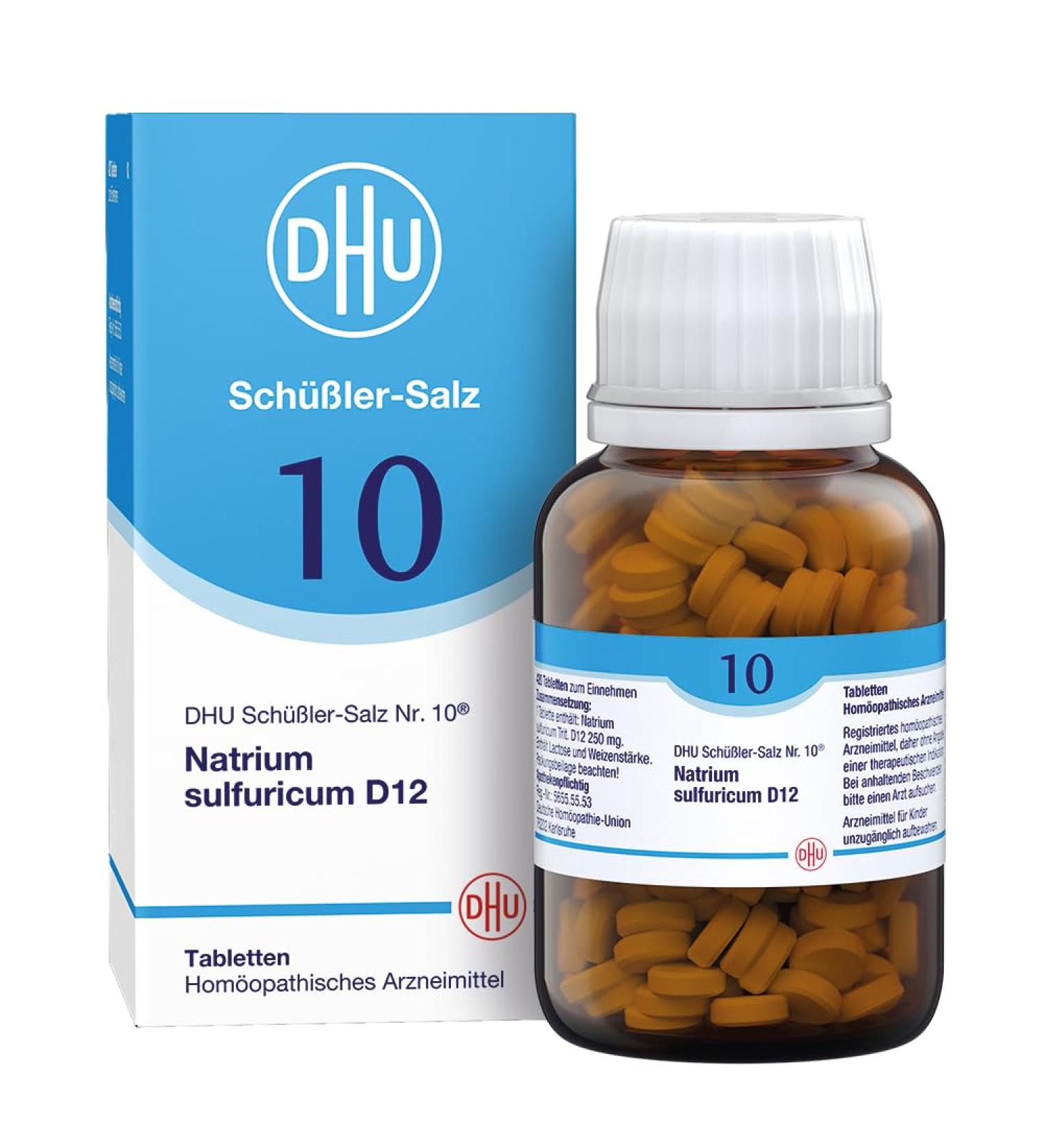 DHU Sch ßler-Salz No. 10 Natrium Sulfuricum D12 - Mineral Salt for Internal Cleaning Eco-Friendly 420 Tablets - Buy Online on GoSupps.com