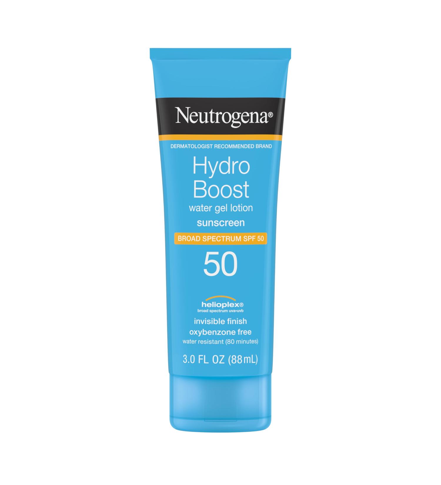 Neutrogena Hydro Boost Moisturizing Water Gel Sunscreen Lotion with Broad Spectrum SPF 50 Water-Resistant & Non-Greasy Hydrating Sunscreen Lotion Oil-Free 3 fl. oz 3 Fl Oz (Pack of 1) - Buy Online on GoSupps.com