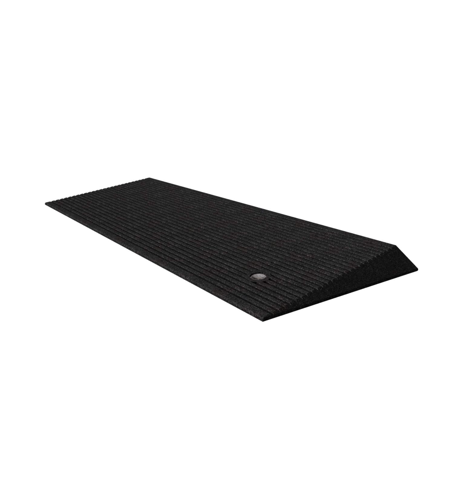 EZ-ACCESS Transitions Rubber Angled Entry Mat  Black  1.5 Inch Rise Black Standard 1.5 Inch Rise - Buy Online on GoSupps.com