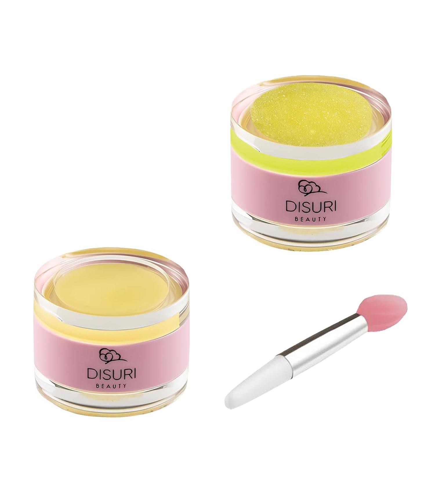 DISURI Beauty Lip Mask and Lip Scrub Set - Moisturizing Lip Scrub for Exfoliating and Smoothing Lips Cruelty-free - Improves Texture Hydrates and Softens Chapped Dark Lips Skin - (Vanilla) - Buy Online on GoSupps.com