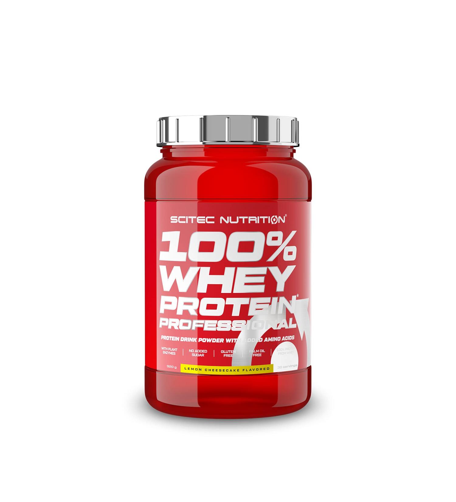 Scitec Nutrition 100% Whey Protein Professional - Lemon Cheesecake 920g | Buy Internationally - Buy Online on GoSupps.com