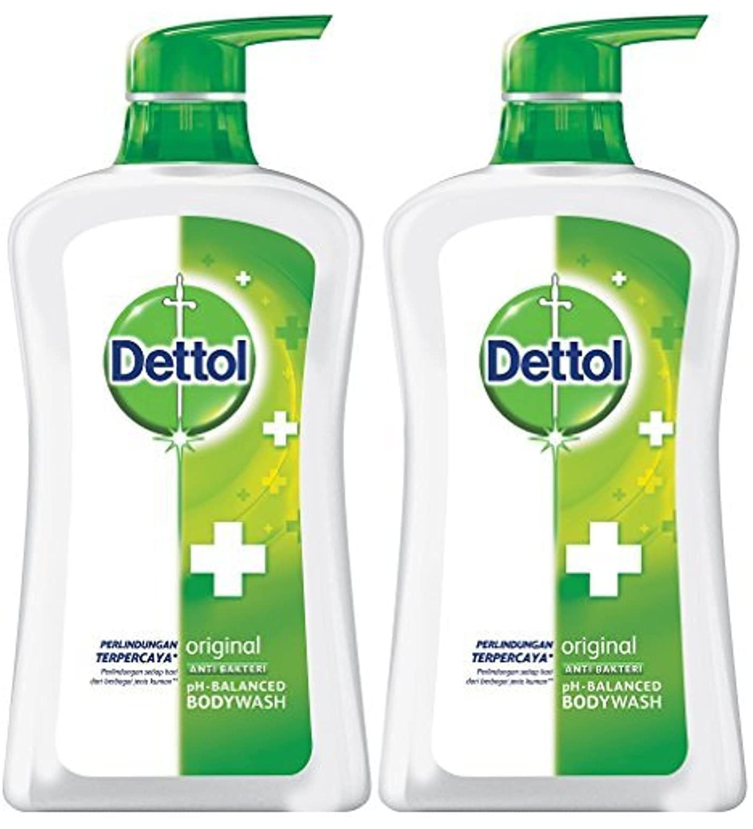 Dettol Anti-Bacterial Body Wash Original 21.1 Oz - Pack of 2 | pH-Balanced Formula | 625ml - Buy Online on GoSupps.com