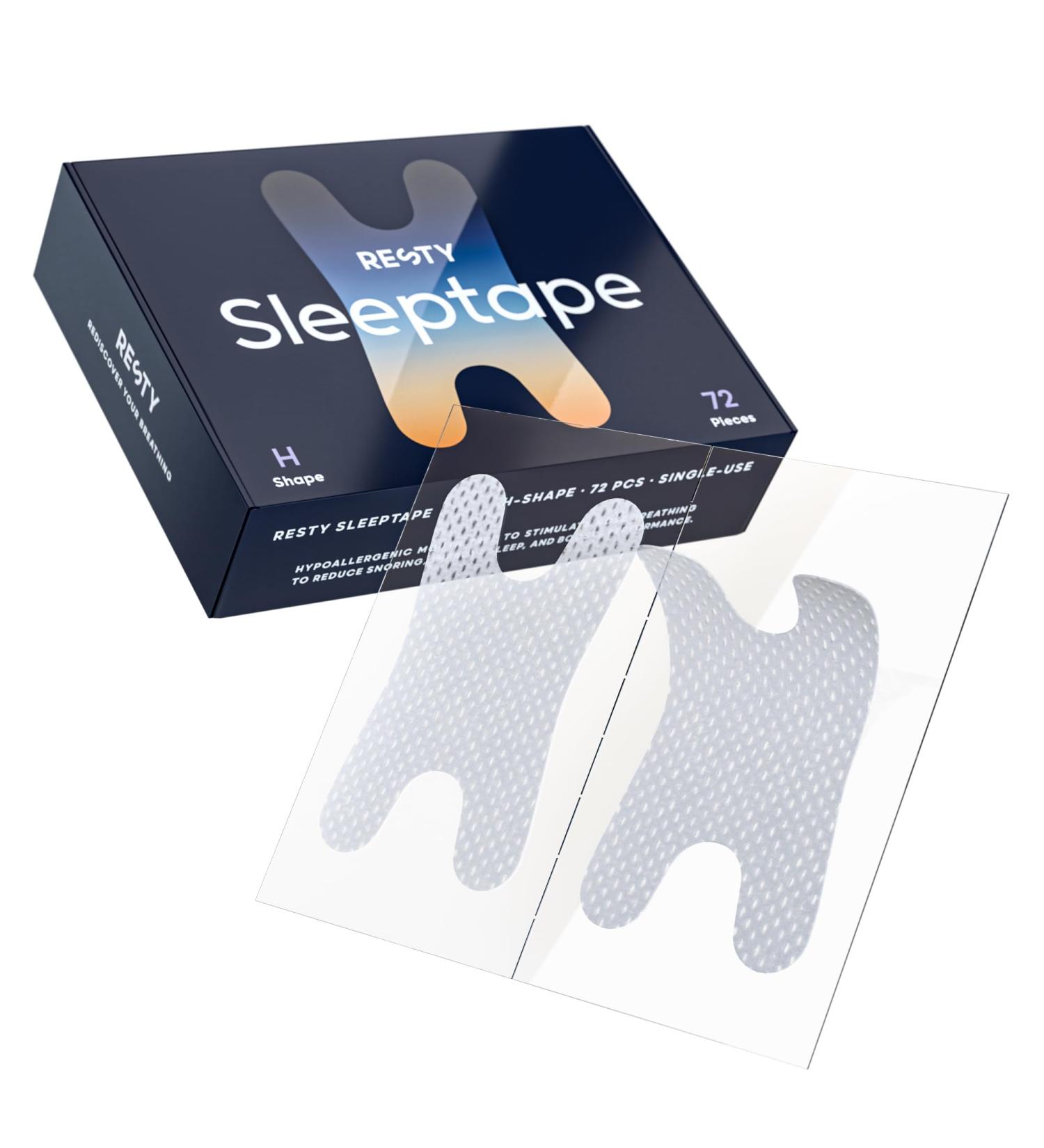Resty H-Shape SleepTap Mouthpaste Aid for Snoring Relief & Better Sleep | 72 Pieces - Optimize Nasal Breathing & Oxygen Supply - Buy Online on GoSupps.com