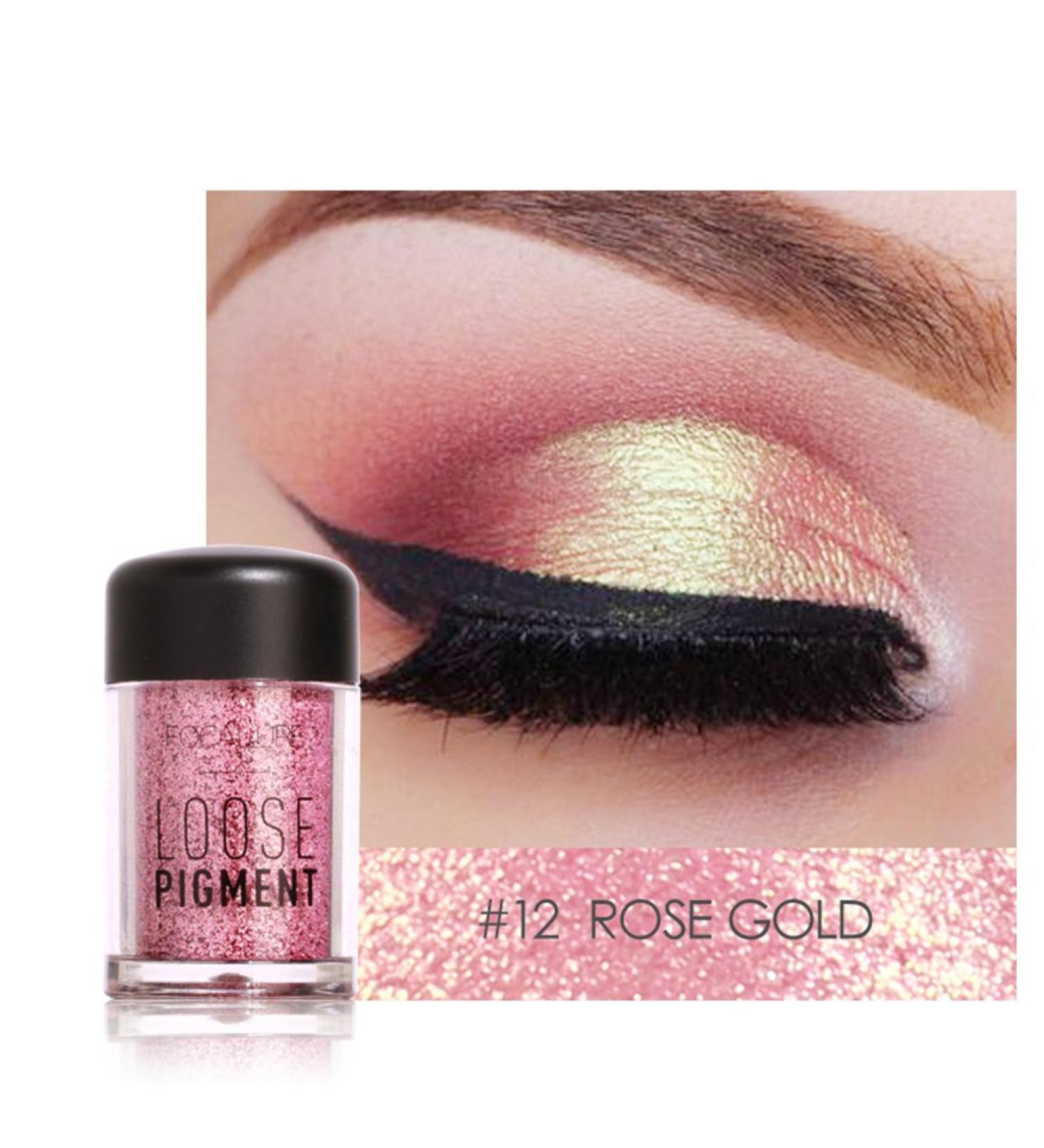 12 Colors Glitter Eyeshadow Beauty Eyes Pigment Powder Lips Loose Makeup Cosmetics(#12) - Buy Online on GoSupps.com