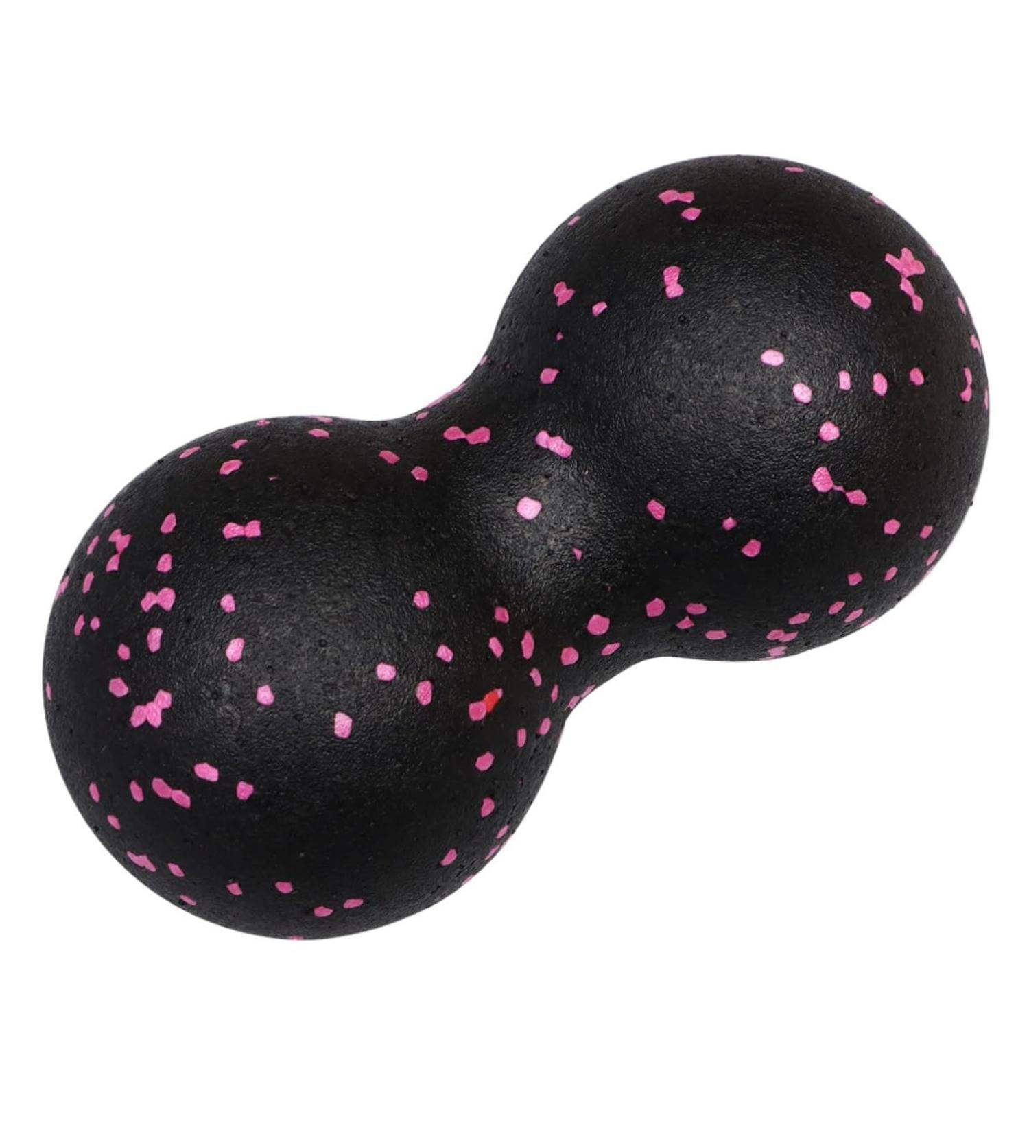 Minkissy Yoga Roller & Massage Balls - Deep Tissue Back & Foot Massage Tool | Dual Massage Ball & Lacrosse Balls for Fitness - Pink 16.5x8.5cm - Buy Online on GoSupps.com