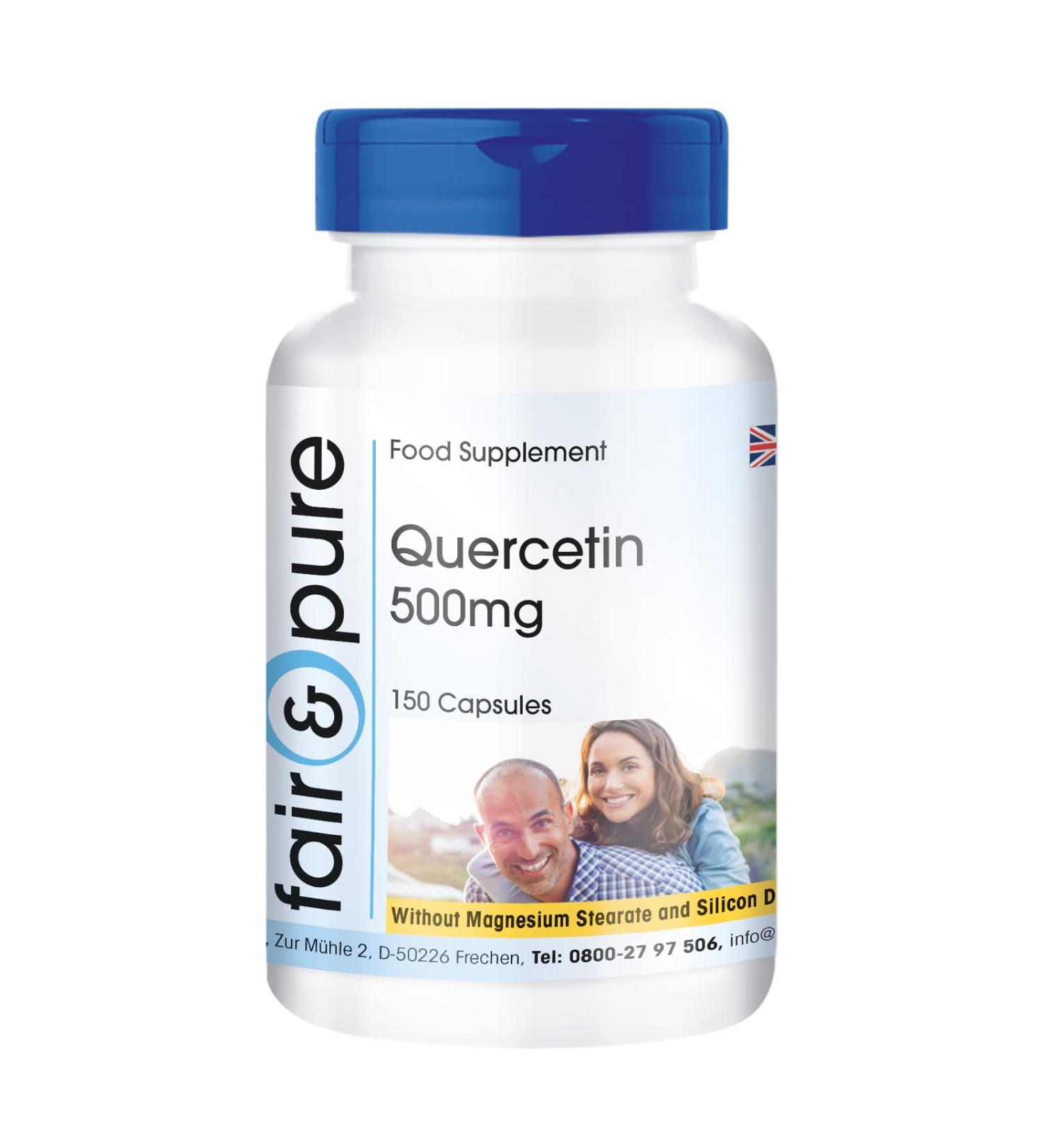 Fair & Pure Quercetin 500mg Vegan Capsules - 150 Count - Buy Online on GoSupps.com
