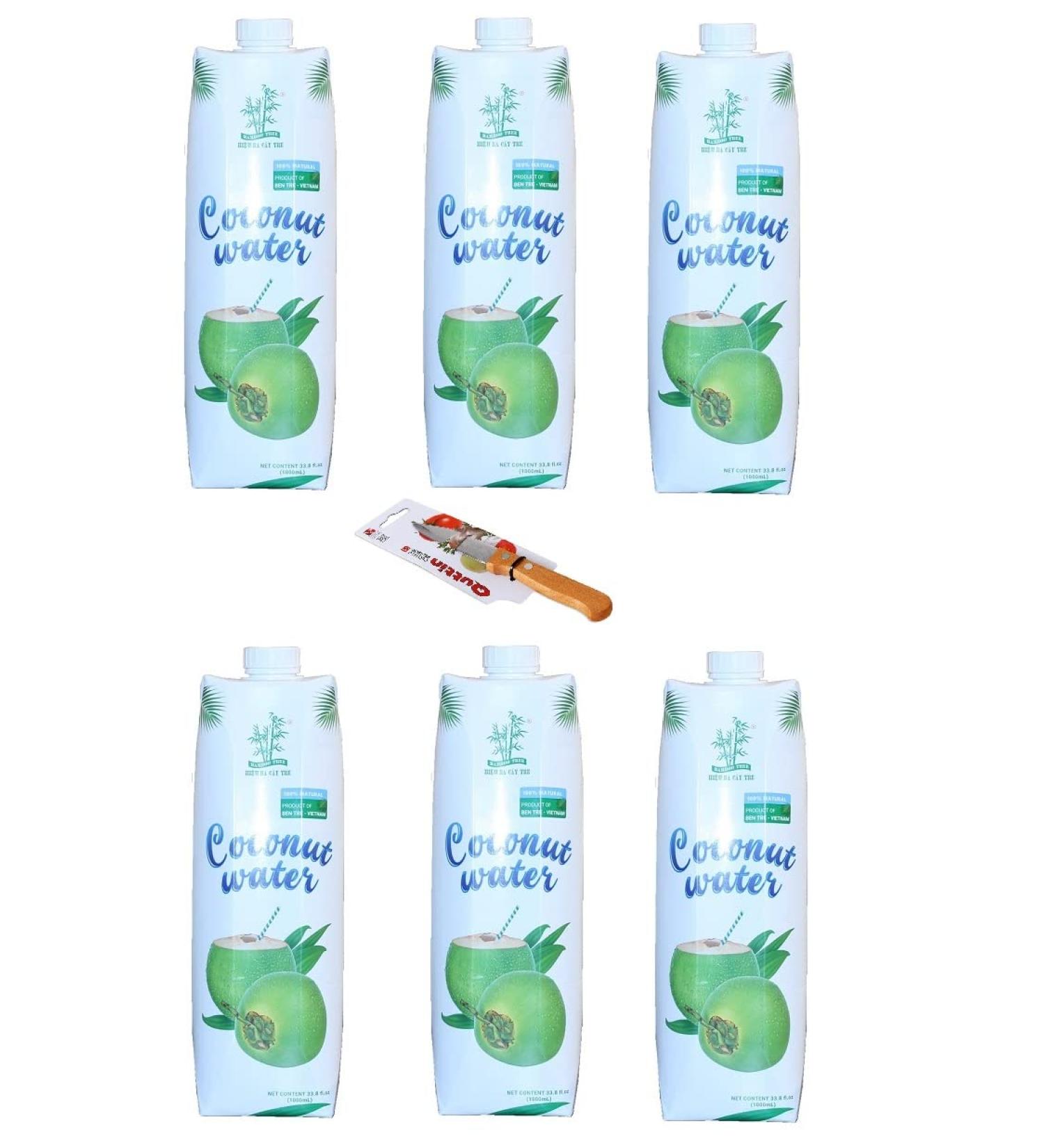Buy 6x 1 Liter 100% Natural Coconut Water - Vegan Coconut Juice | International Shipping - Buy Online on GoSupps.com