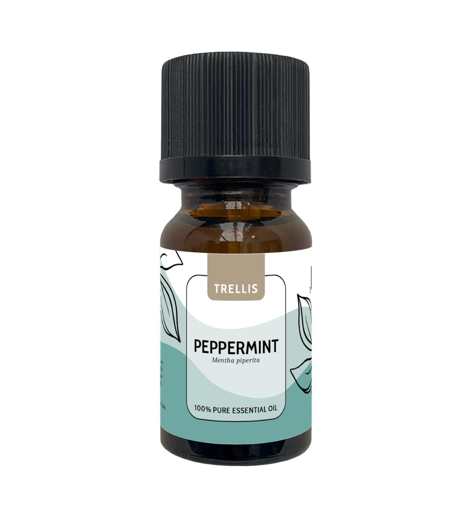 Trellis Peppermint Oil 10ml | 100% Pure Essential Oil for Diffusers | Vegan & Cruelty Free | Ethically Sourced & Bottled in USA & UK - Buy Online on GoSupps.com