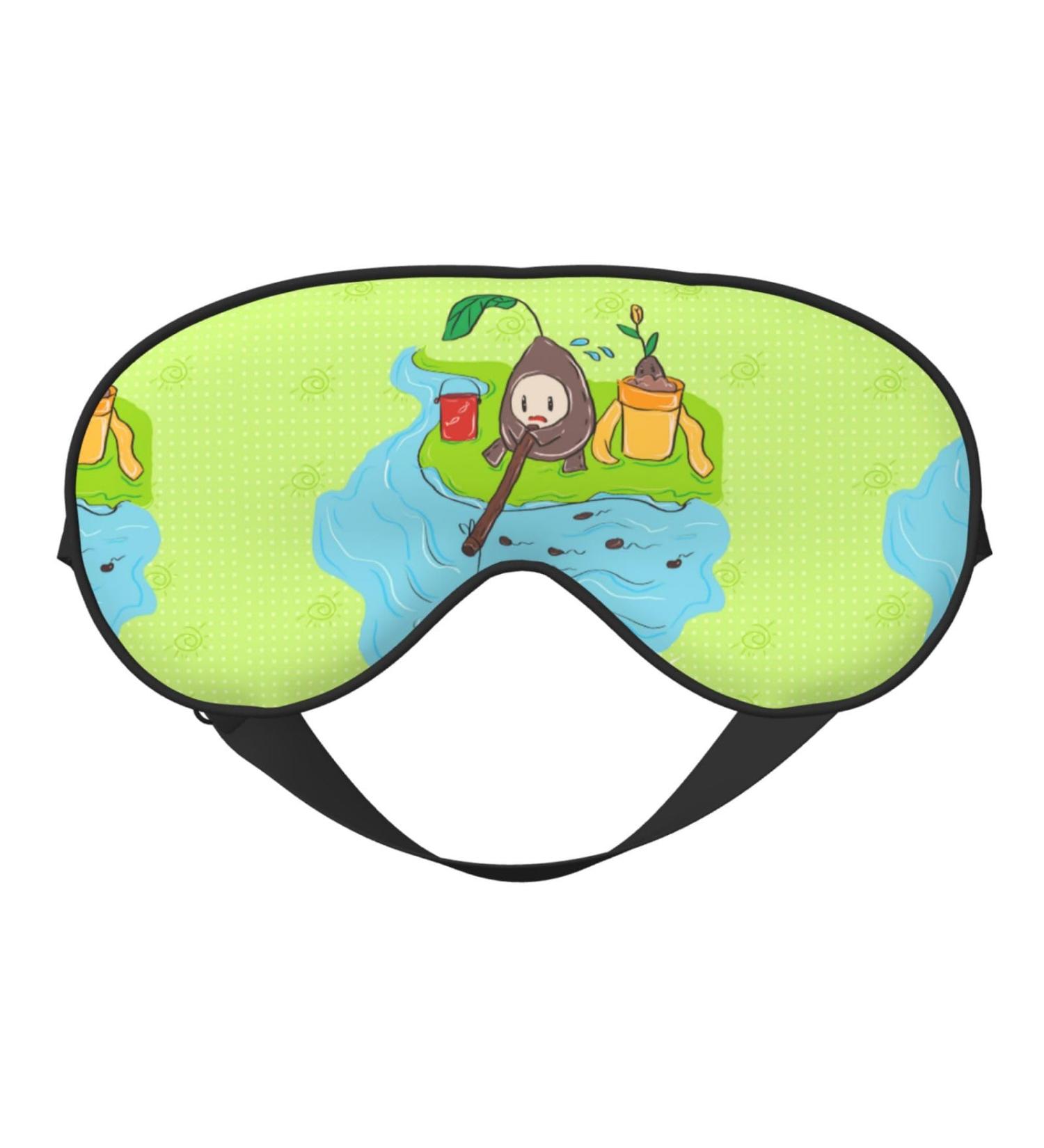 Buy Sunflower Seeds Fishing Eye Mask - Unisex Adjustable Blackout Sleep Mask for Travel Yoga & Office Naps - Buy Online on GoSupps.com