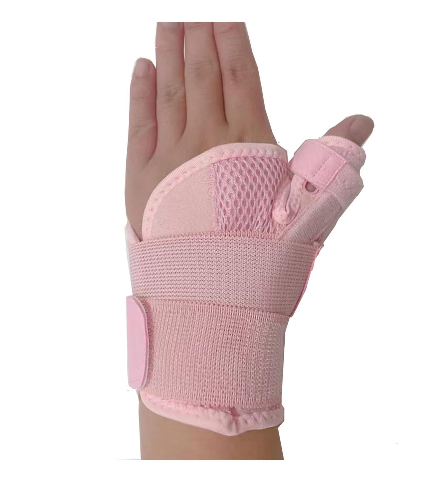 SONGQEE Wrist Thumb Support Splint Brace - Adjustable Hand Straps for Carpal Tunnel, Arthritis, Tendonitis - Pink - Buy Online on GoSupps.com