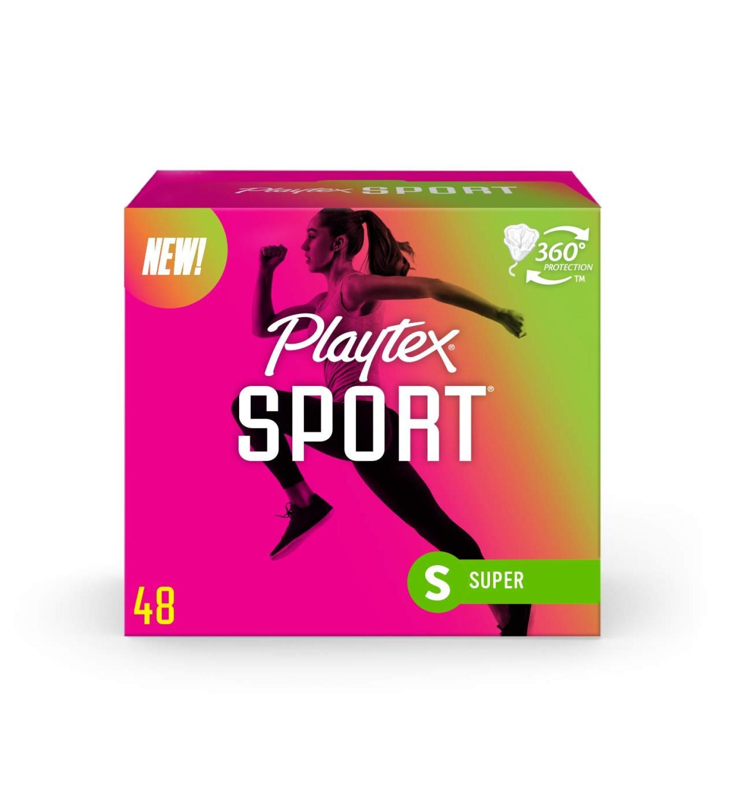 Playtex Sport Tampons Super Absorbency 48 Count - White, Unscented | Buy Now - Buy Online on GoSupps.com