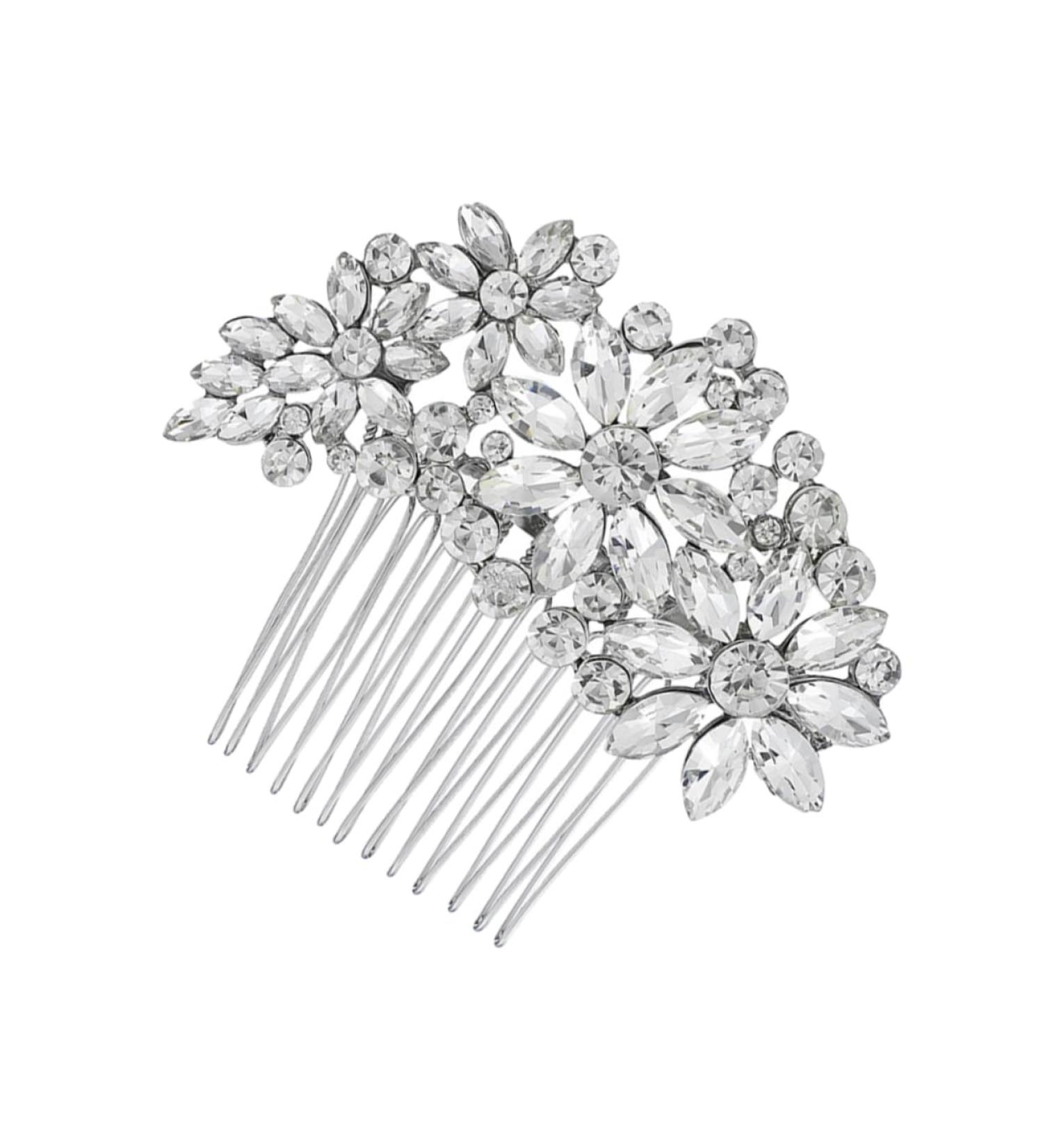 DOITOOL Bride Comb Rhinestone Comb Green Faux Fur Scrunchies Pearl Hair Clip Pearl Veil Wedding Headpiece for Bride Rhinestone Hair Comb Crystal Headpiece Rhinestones Accessories - Buy Online on GoSupps.com