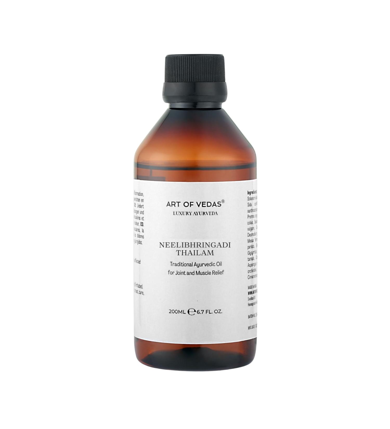 Neelibhringadi Thailam 200 ml Huile ayurv dique traditionnelle pour le soin des cheveux soin naturel selon l'Ayurveda huile ayurv dique pour favoriser des cheveux sains et brillants