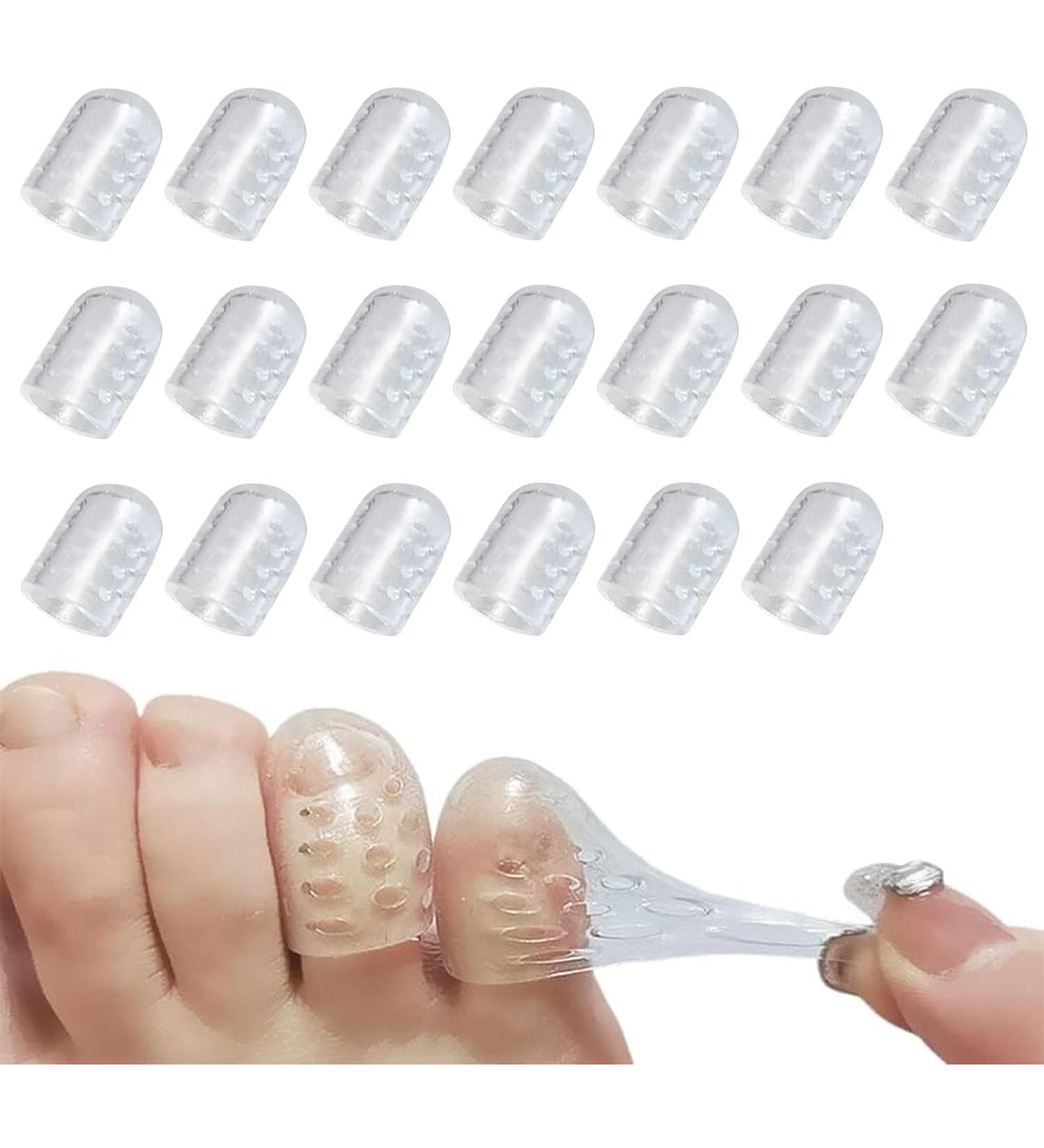 Silicone Anti-Friction Toe Protectors - Ultimate Gel Covers for Blisters Calluses & Corns - 20PC Set for Men & Women - Breathable Comfort - 2024 New Arrival - Buy Online on GoSupps.com
