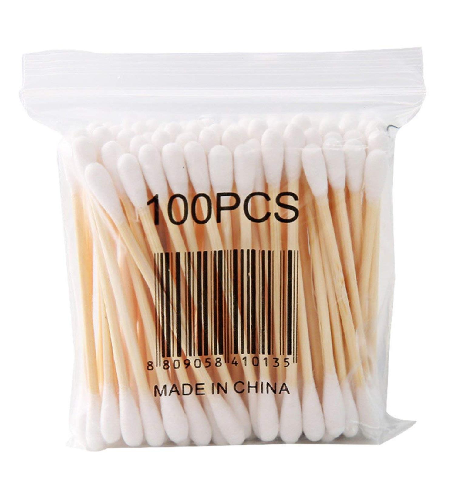 Ba30DEllylelly 100% Soft Bag Wooden Double-Headed Cotton Swabs | Best Sanitary Beauty & Makeup Swab Sticks for Global Shipping - Buy Online on GoSupps.com
