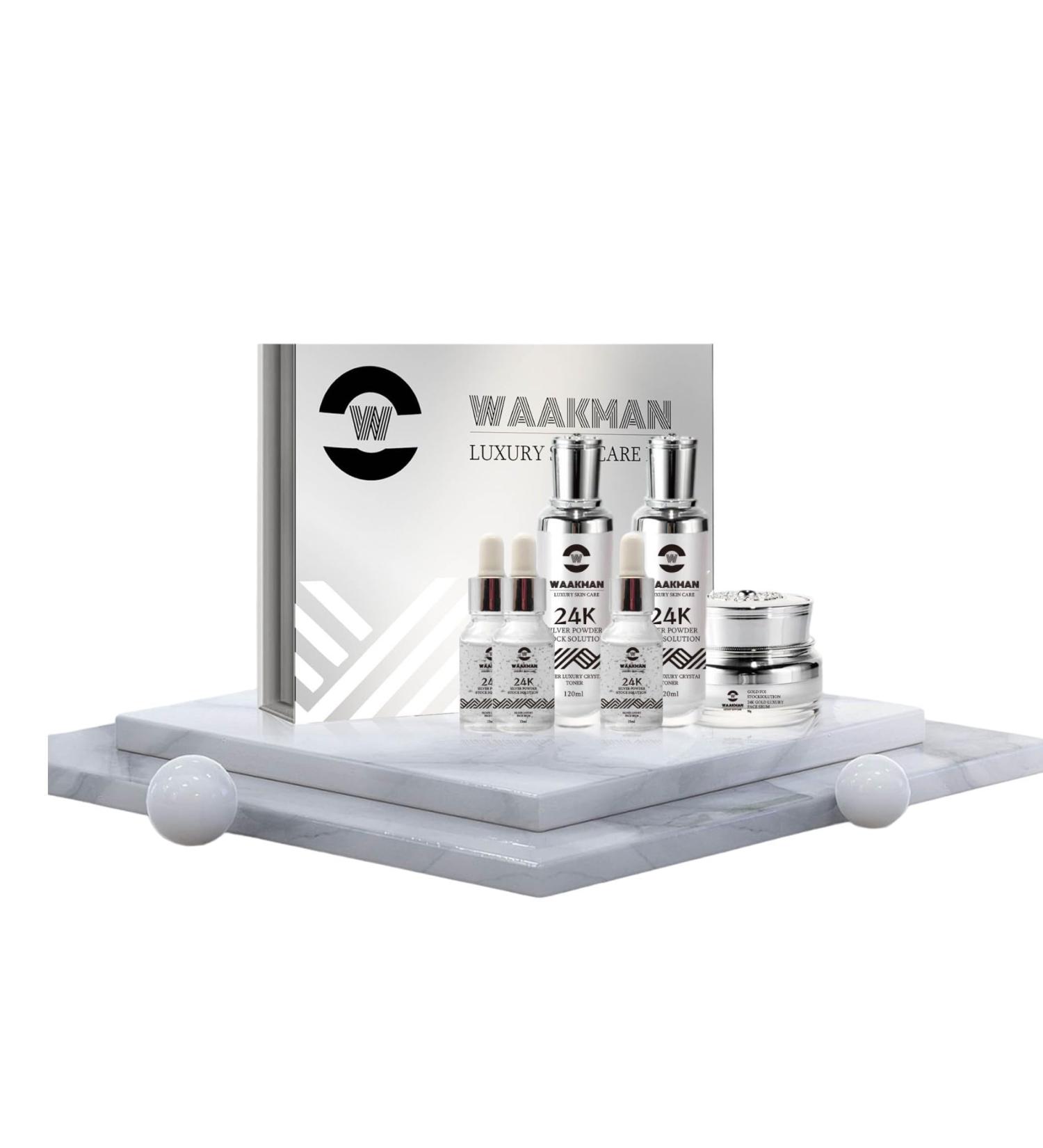 Luxury Skin Care Silver Solution: Premium Facial Cream Moisturizer Toner & Serum for Radiant Skin - Shop Internationally - Buy Online on GoSupps.com
