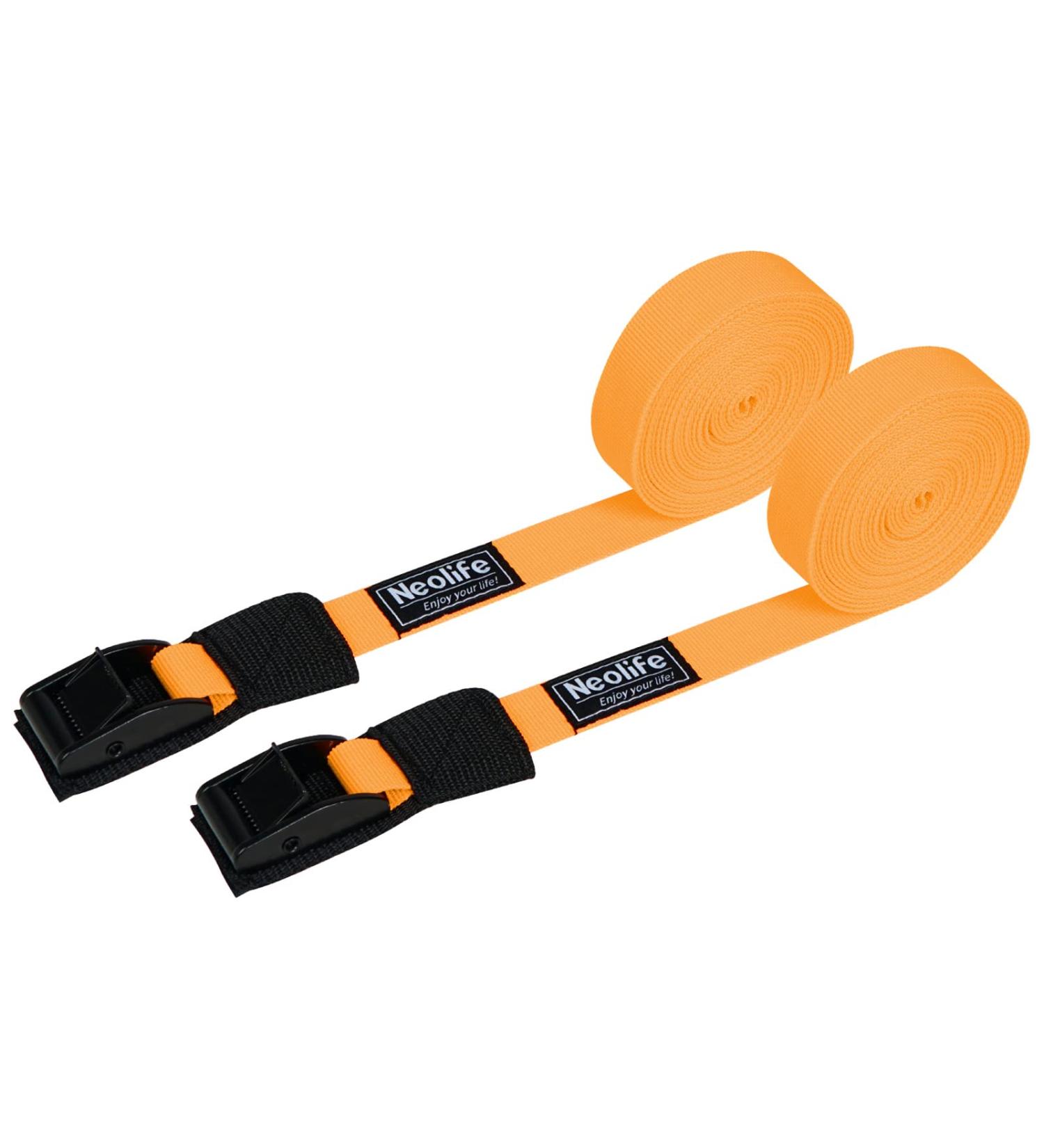 WONITAGO 15ft Rack Strap Tie Down Straps for Surfboard SUP Paddleboard Kayak Canoes - Black/Yellow/Gray Orange (Pair) - Buy Online on GoSupps.com