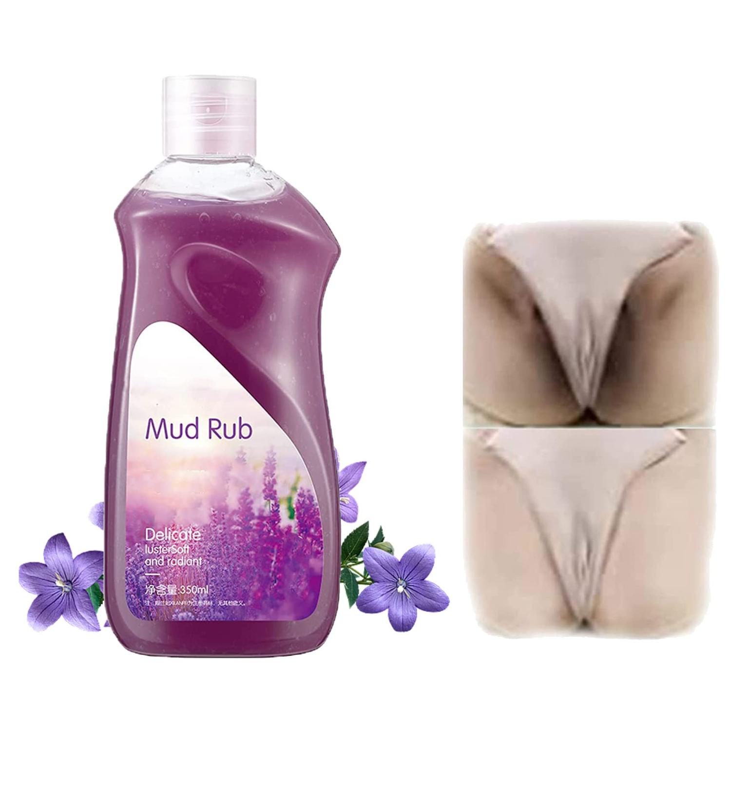 Exfoliating Mud Rub for Brightening Skin - Lavender Mud Rub with Bath Sponge - Buy Online on GoSupps.com