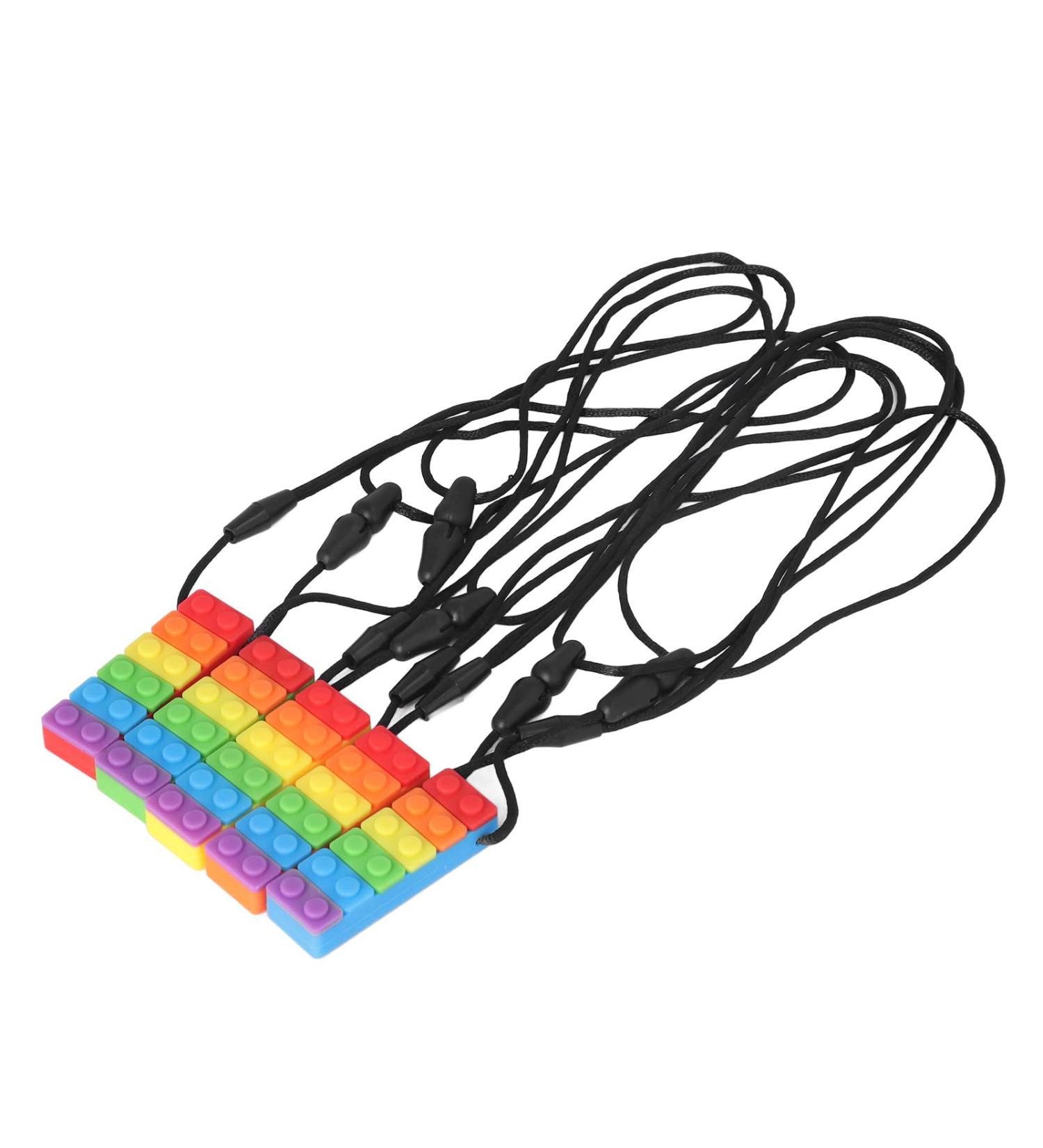 Shop Baby Teething Toys - Rainbow Building Blocks Food-Grade Silicone Ideal for Gums - Buy Online on GoSupps.com