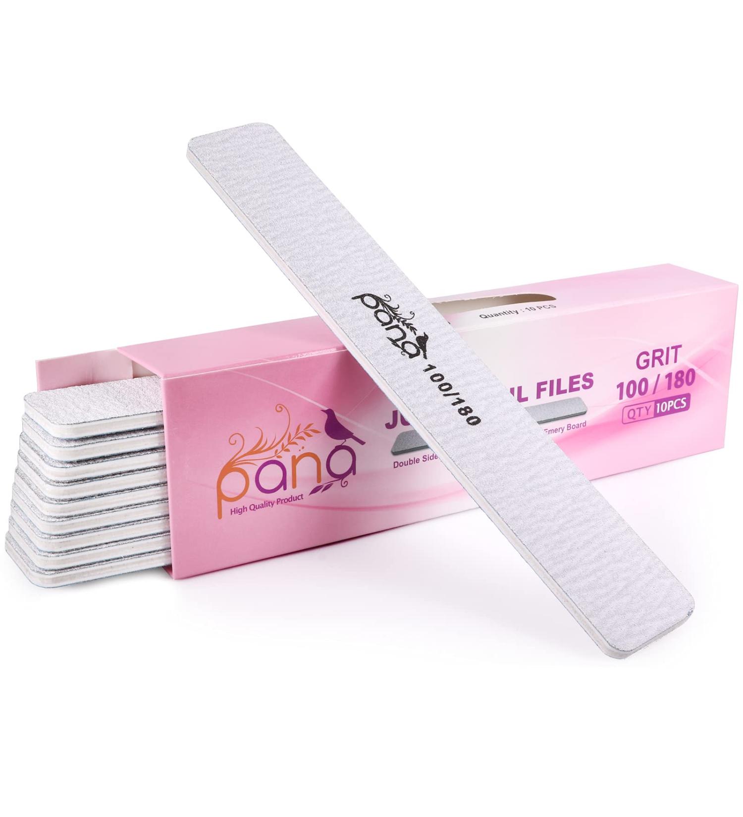 PANA Jumbo Double-Sided Emery Nail File - Zebra (Grit 100/180) - 50 Pack - Buy Online on GoSupps.com