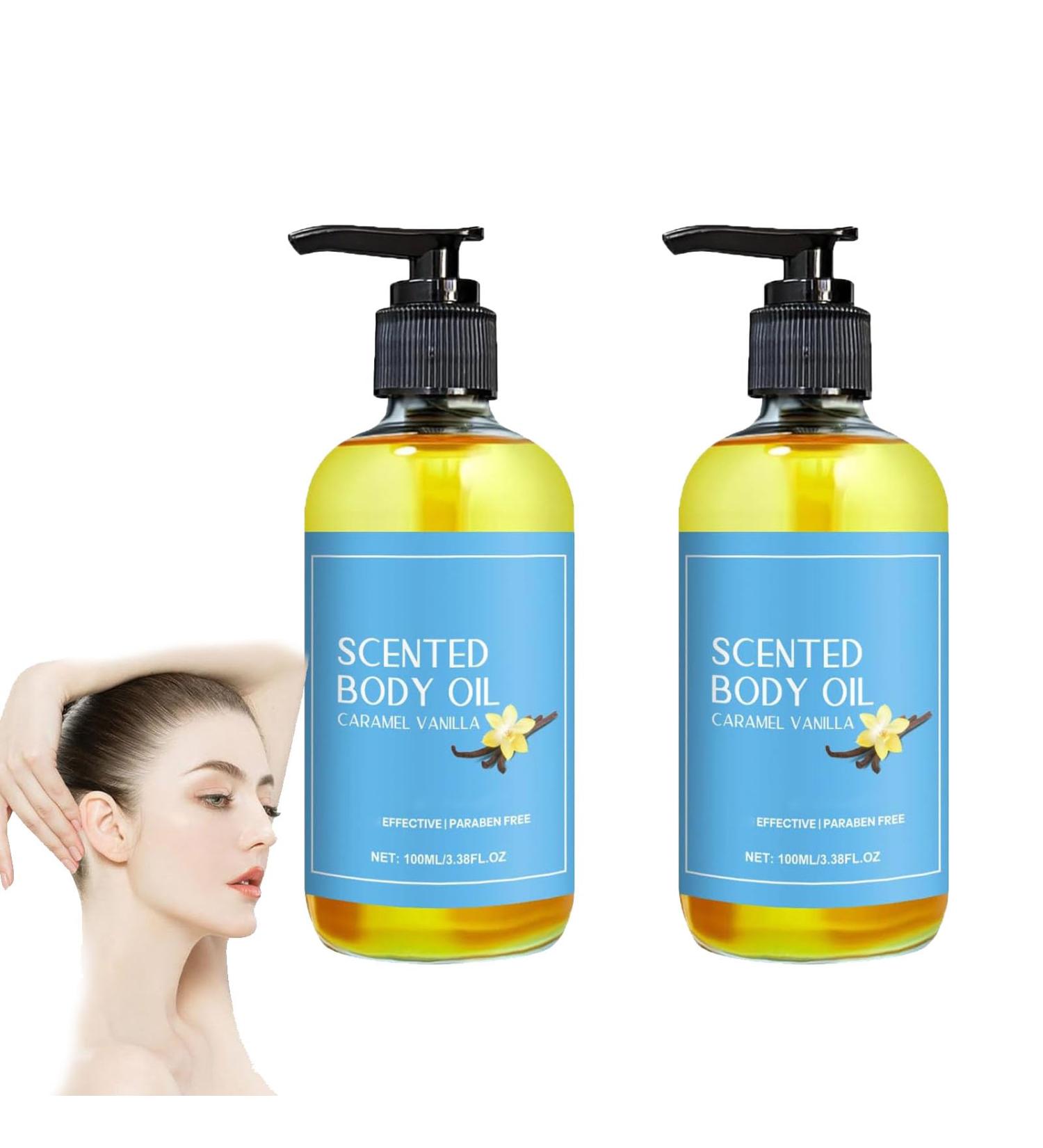 JIAOY Orena Body Oil Caramel Vanilla caramel vanilla body oil skin oil with natural scents allround caring and moisturizing brightening skin oil vanilla body oil for everyone 2 pieces - Buy Online on GoSupps.com