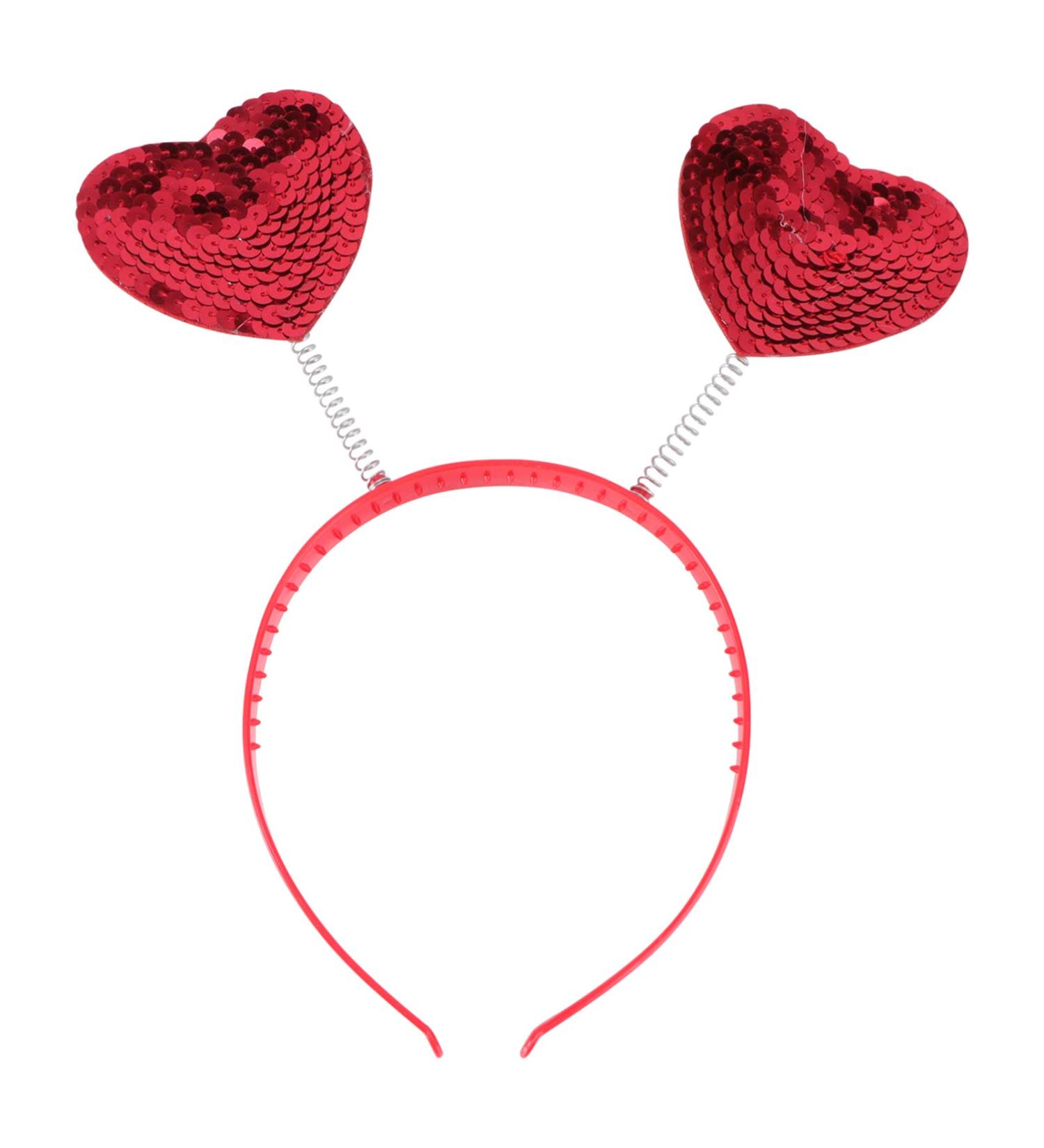 Lurrose Valentine Heart Headband Red Love Heart Headband Valentines Day Hair Hoops Love Heart Hair Accessories for Women Valentine's Party - Buy Online on GoSupps.com