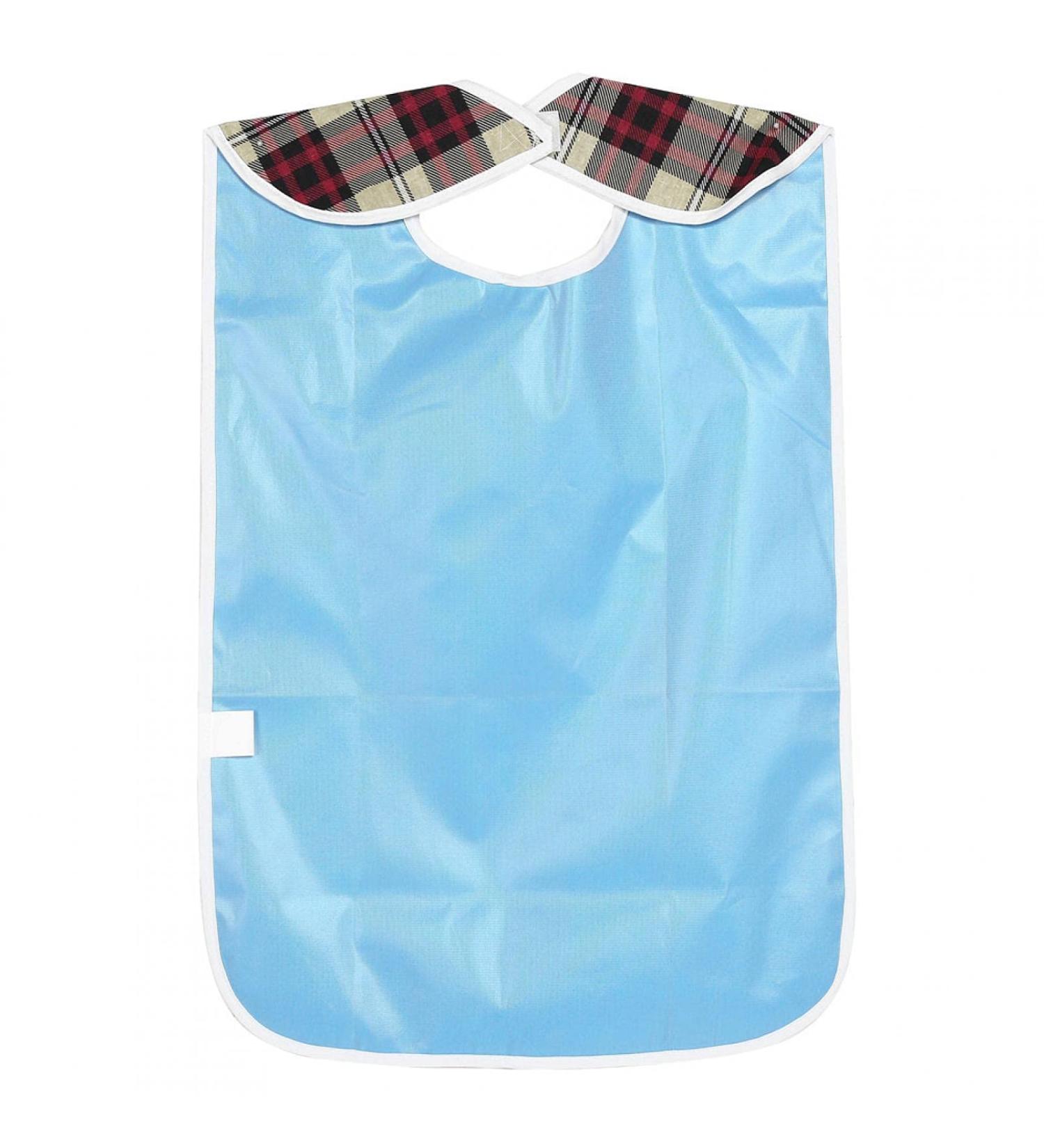 Adult Bib 3colors Adult Bib Washable Reusable Waterproof Dinning Aid Clothes Protector Clothing Protector with Optional Crumb Catcher and Vinyl Backing 17.7 * 29.5inch(Green) - Buy Online on GoSupps.com