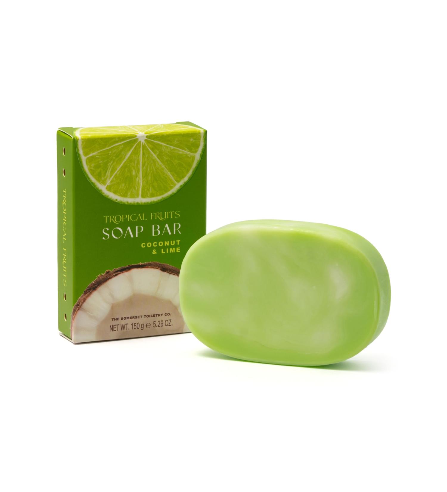 Tropical Fruits Coconut and Lime Glycerine Soap 150g - Buy Online on GoSupps.com