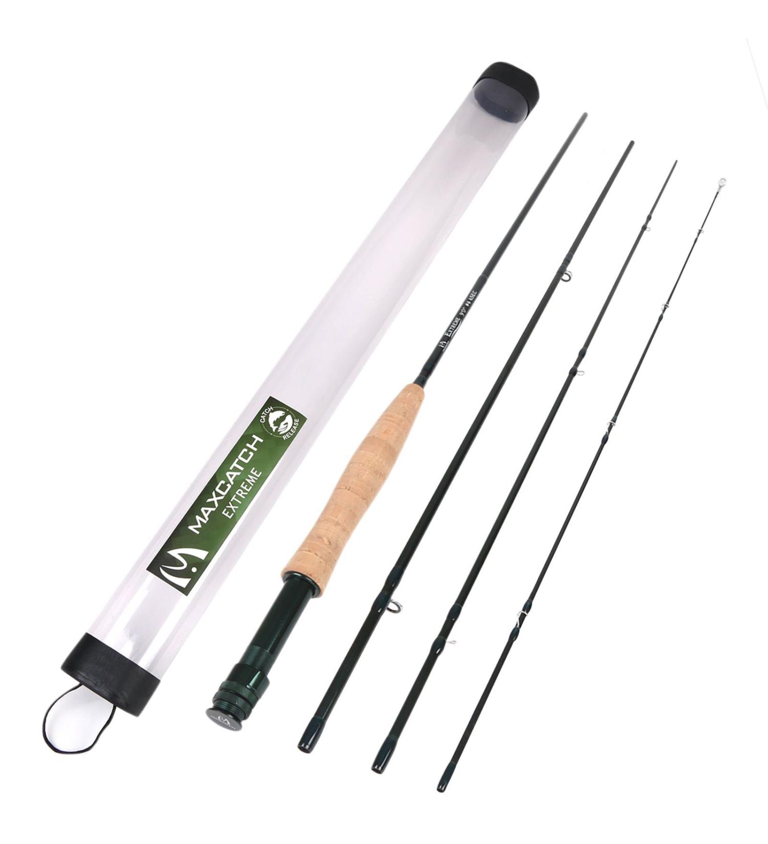 Maxcatch Extreme Graphite Fly Fishing Rod 9ft 4-Piece IM7 Carbon Blank | Hard Chromed Guides | 3/4/5/6/7/8/10wt Options - Buy Online on GoSupps.com
